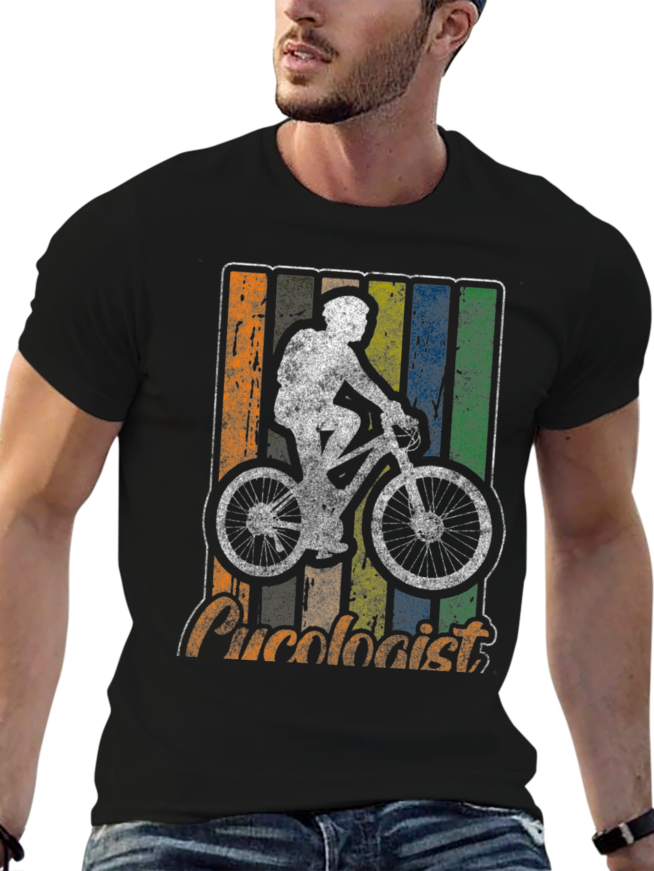 Cyclist Graphic Print Tee
