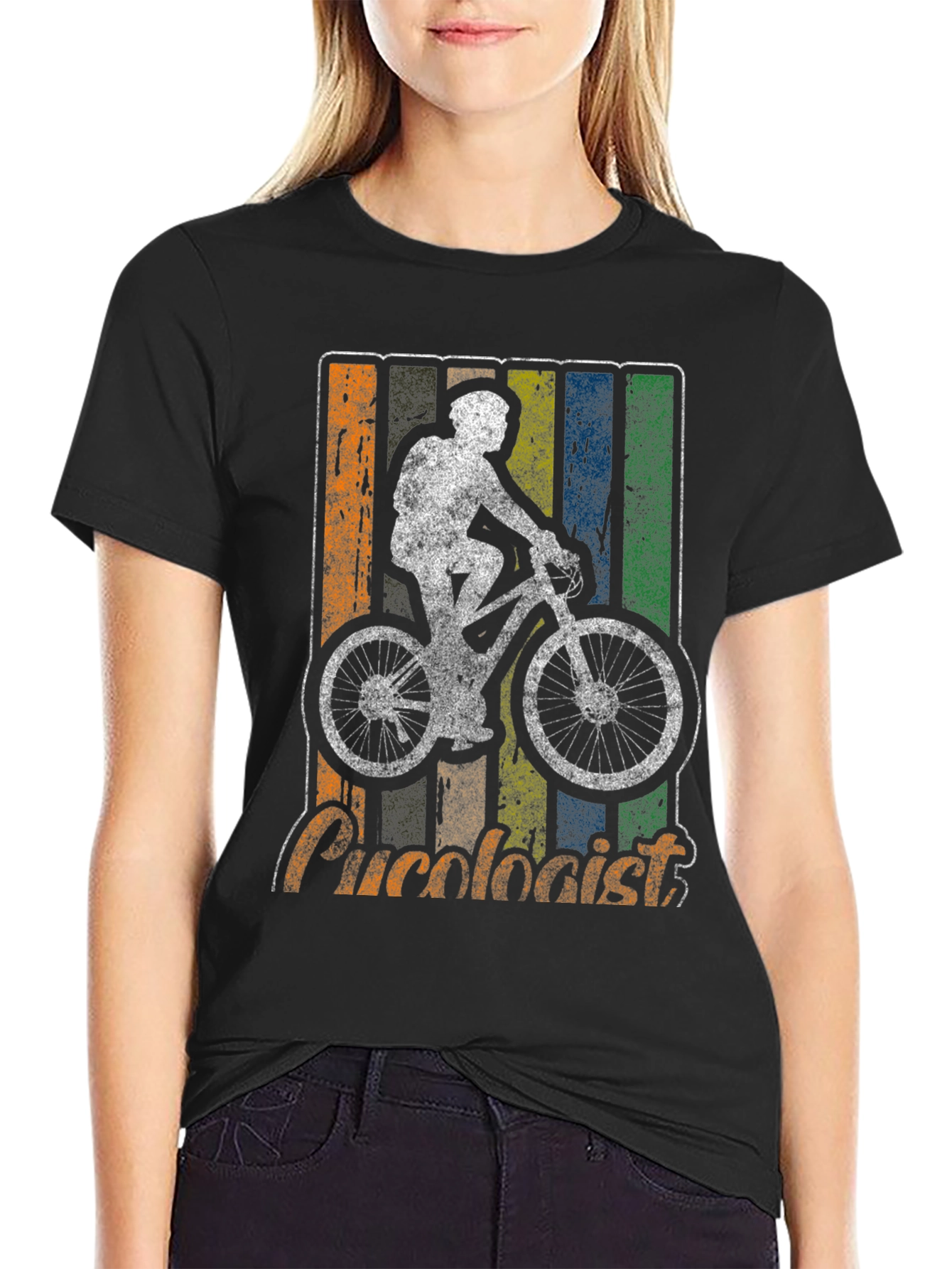 Cyclist Graphic Print Tee