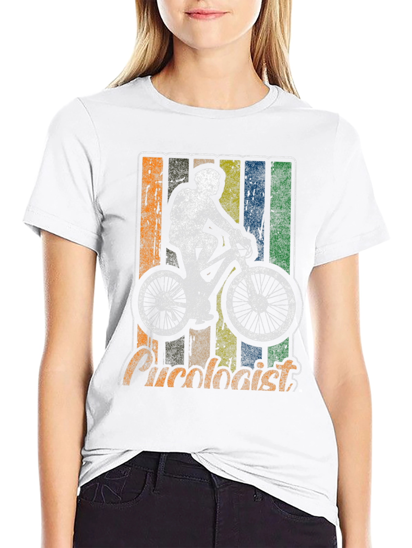 Cyclist Graphic Print Tee