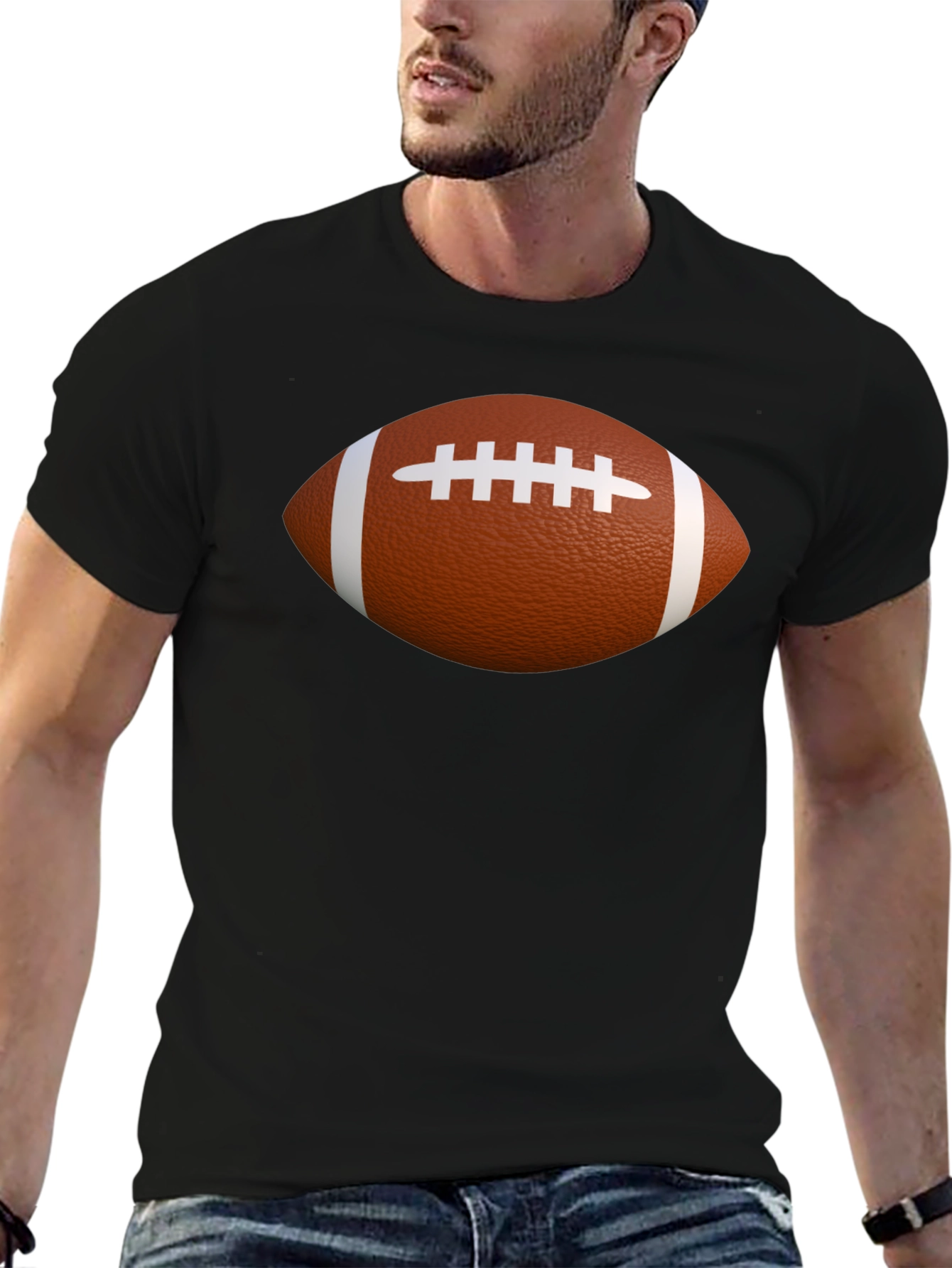 Football Graphic T-Shirt - Casual Cotton Tee