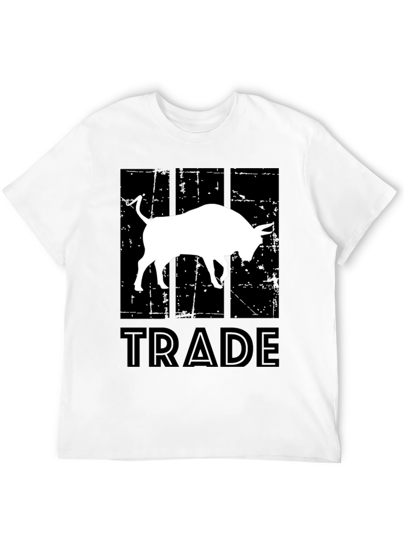 Trade Bull T-Shirt - Black Cotton Graphic Tee