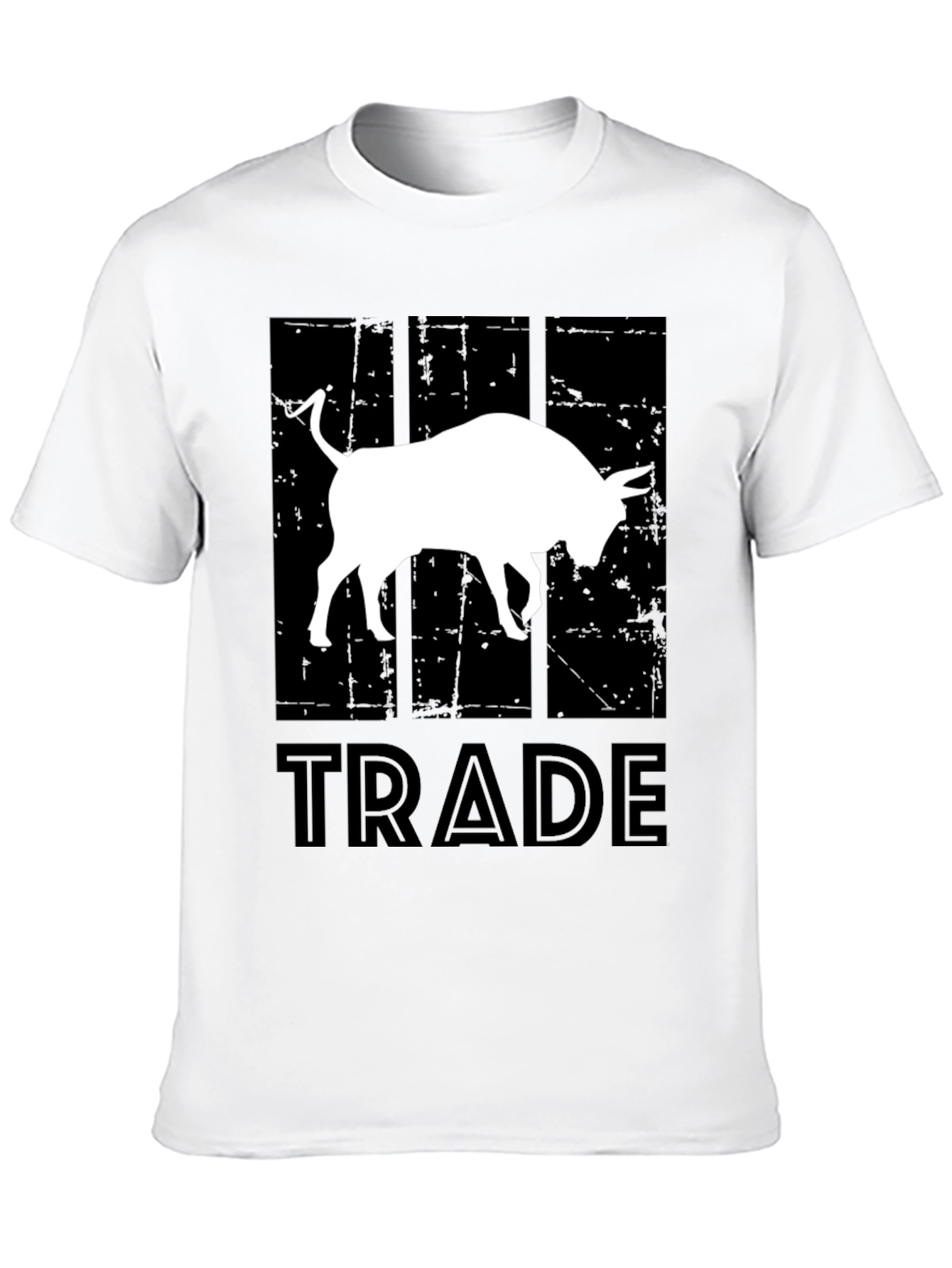 Trade Bull T-Shirt - Black Cotton Graphic Tee