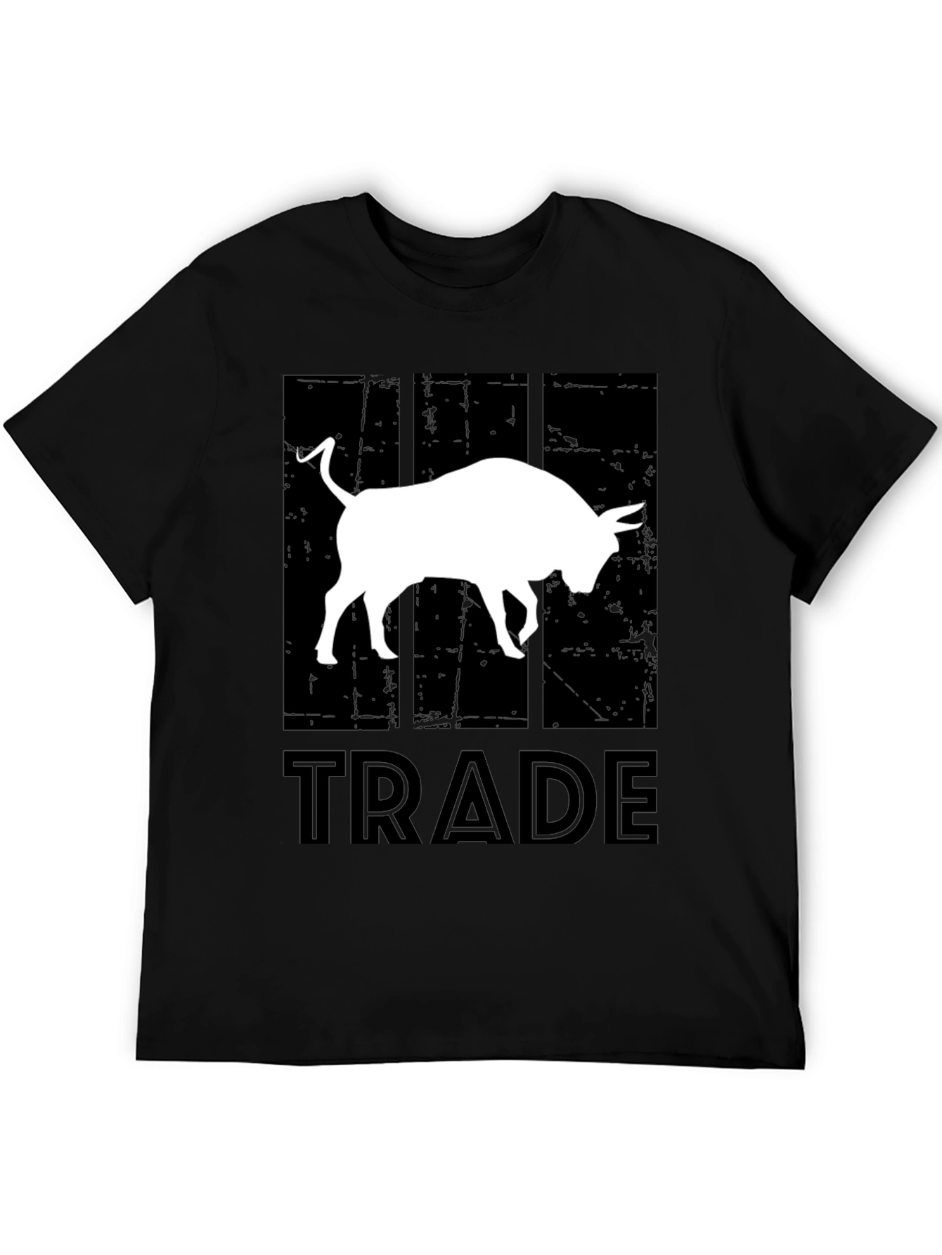 Trade Bull T-Shirt - Black Cotton Graphic Tee