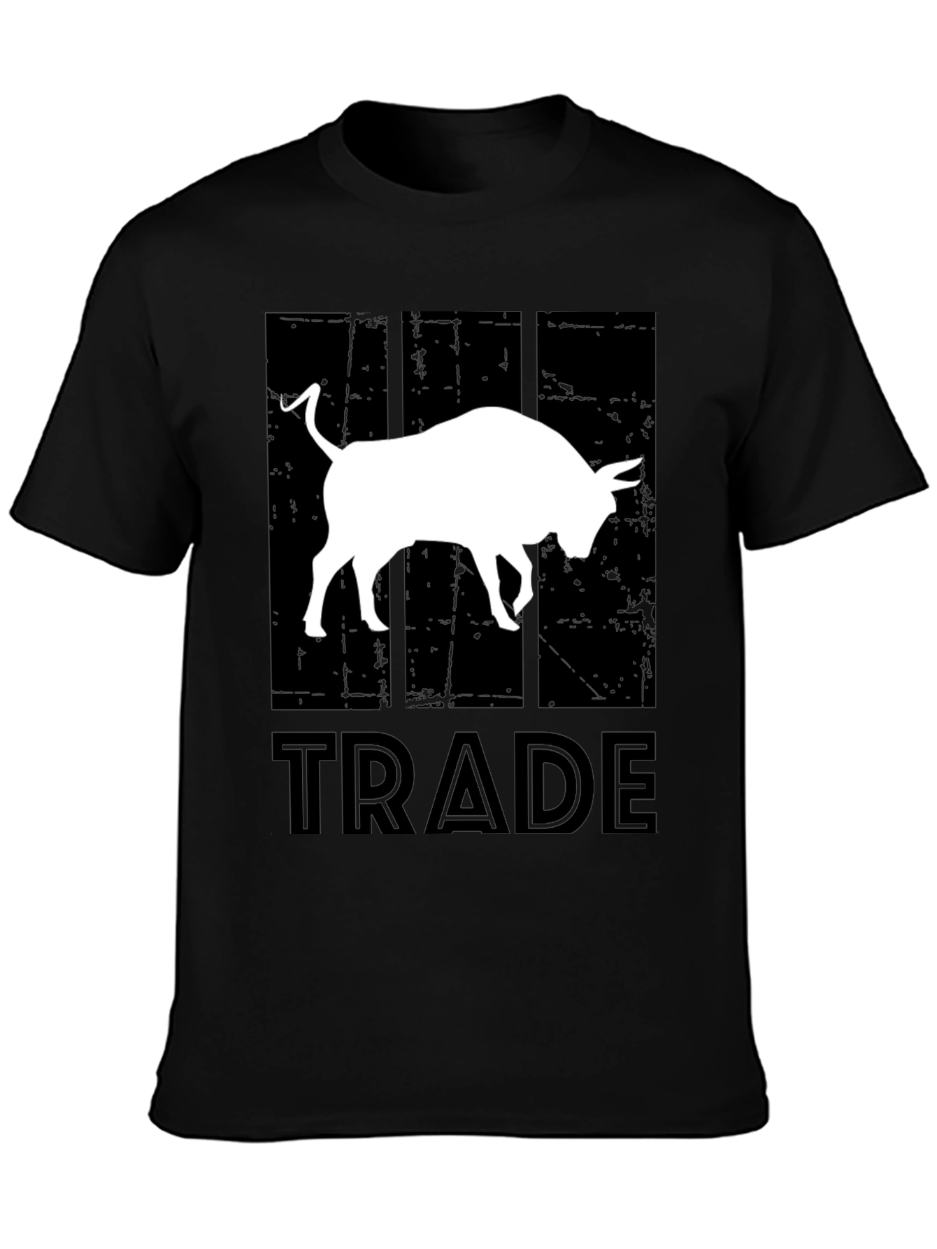 Trade Bull T-Shirt - Black Cotton Graphic Tee