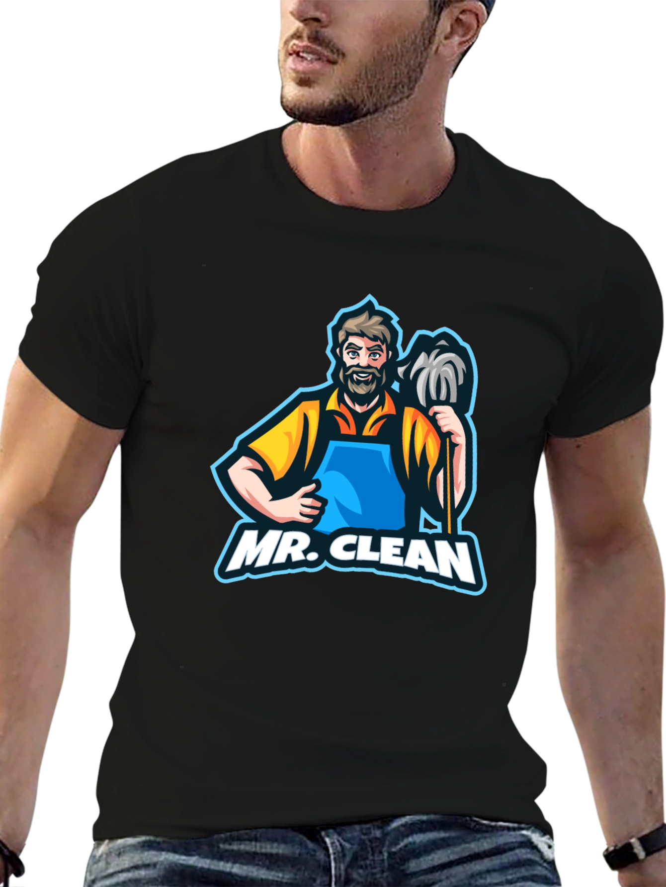Mr. Clean Graphic T-Shirt - Black