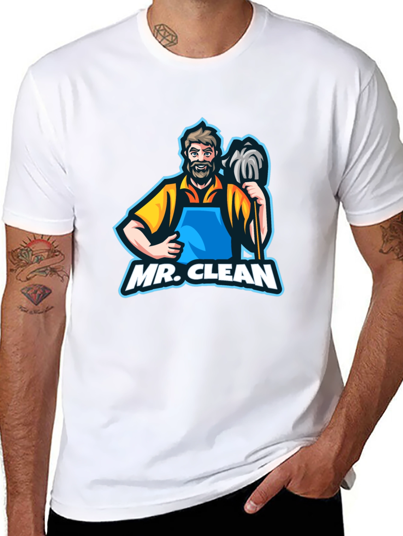 Mr. Clean Graphic T-Shirt - Black