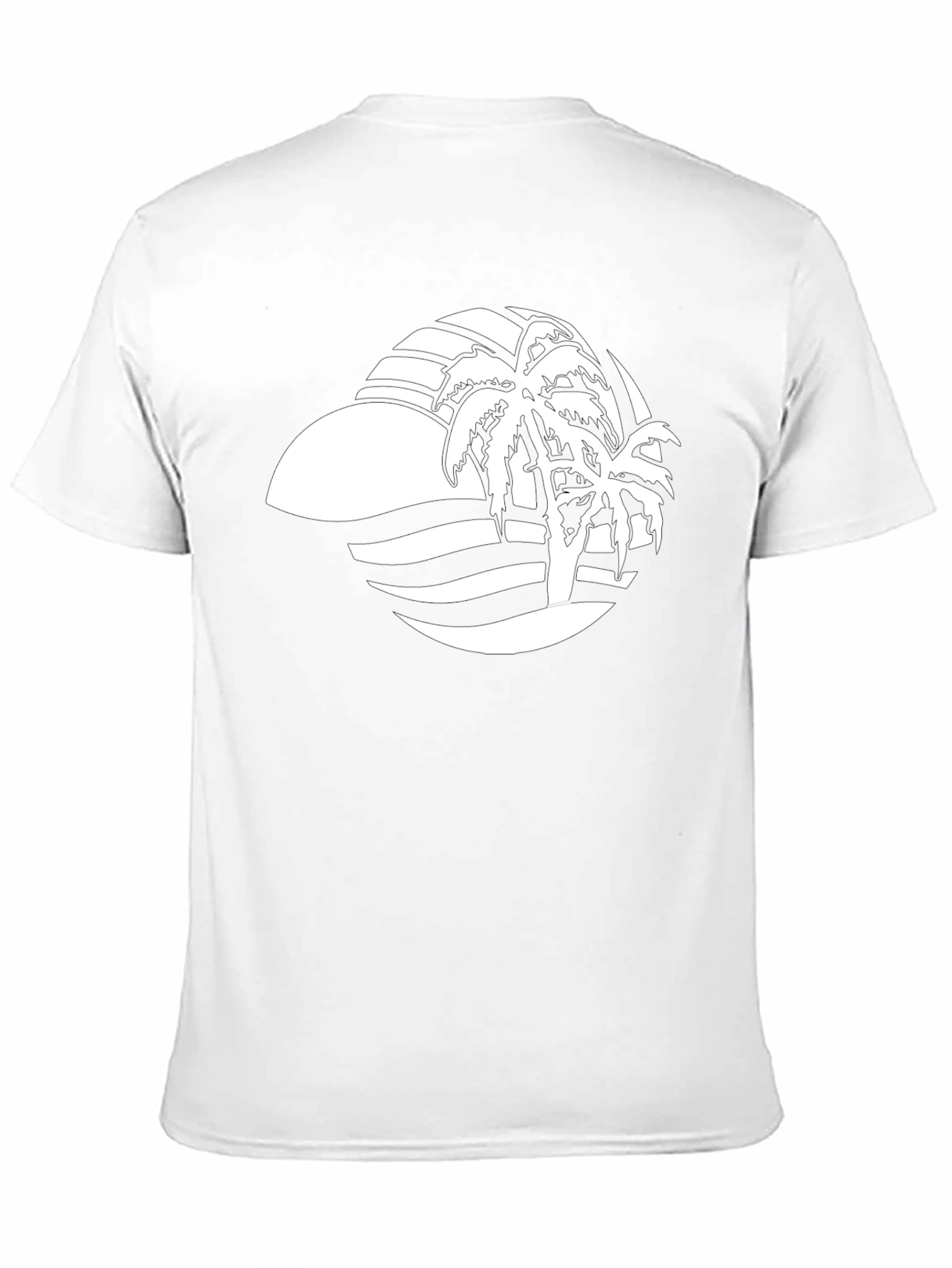 Black Palm Tree Graphic Tee - Tropical Vibes