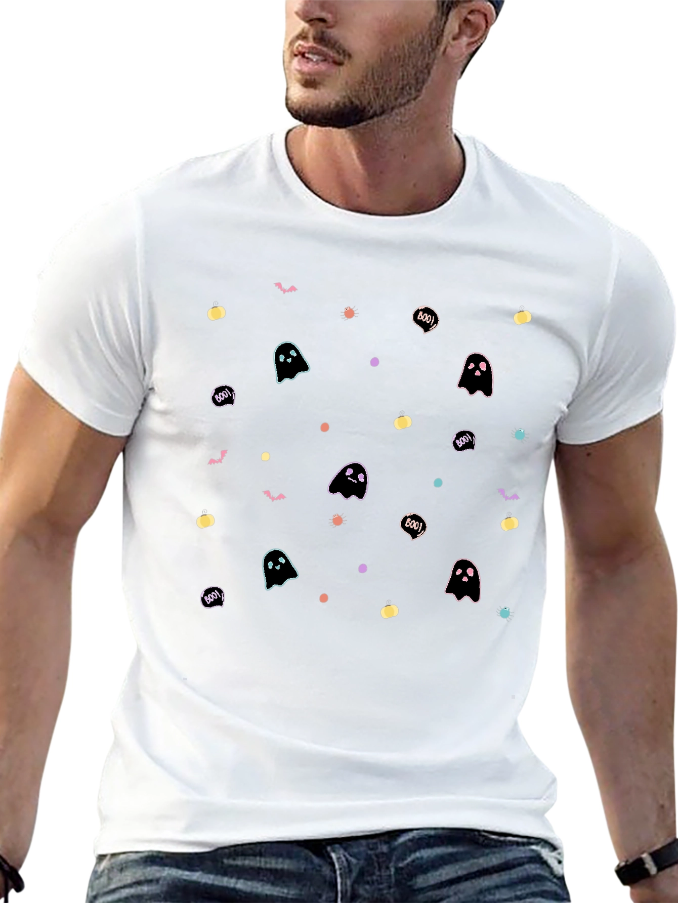 Halloween Ghost Boo Graphic Tee