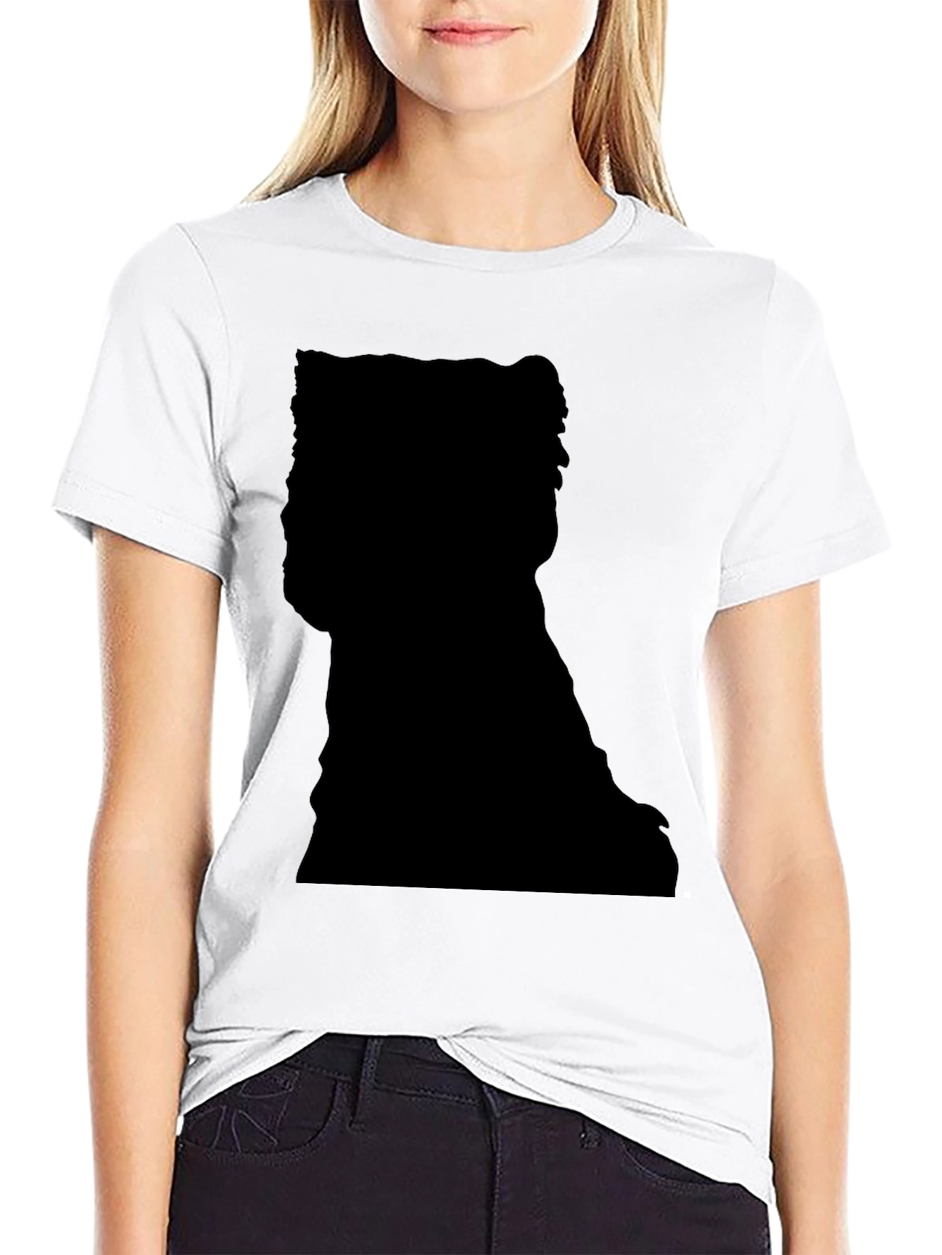 Silhouette Print Black T-Shirt