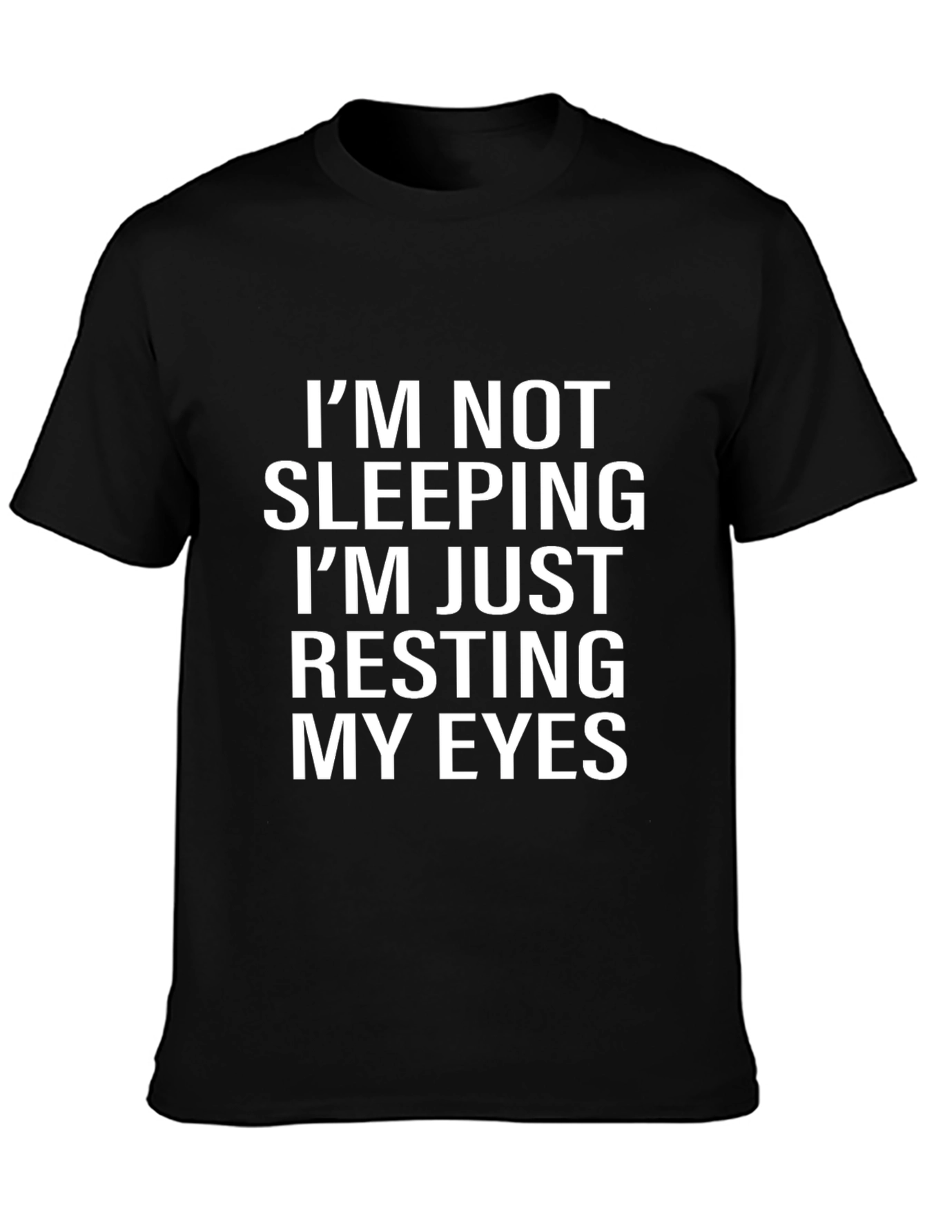 Resting My Eyes Graphic Tee - Unisex Black T-Shirt