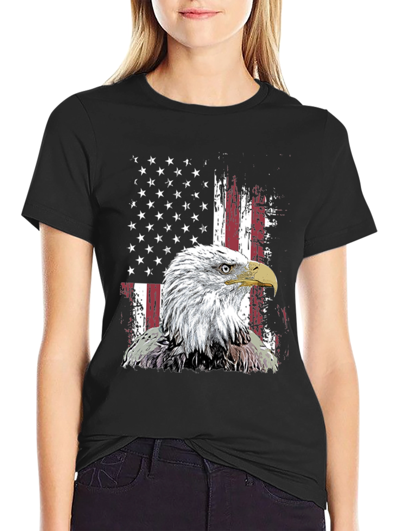 American Eagle Flag Graphic Tee - Patriotic Pride