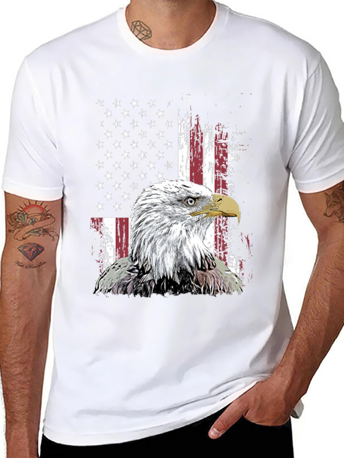 American Eagle Flag Graphic Tee - Patriotic Pride