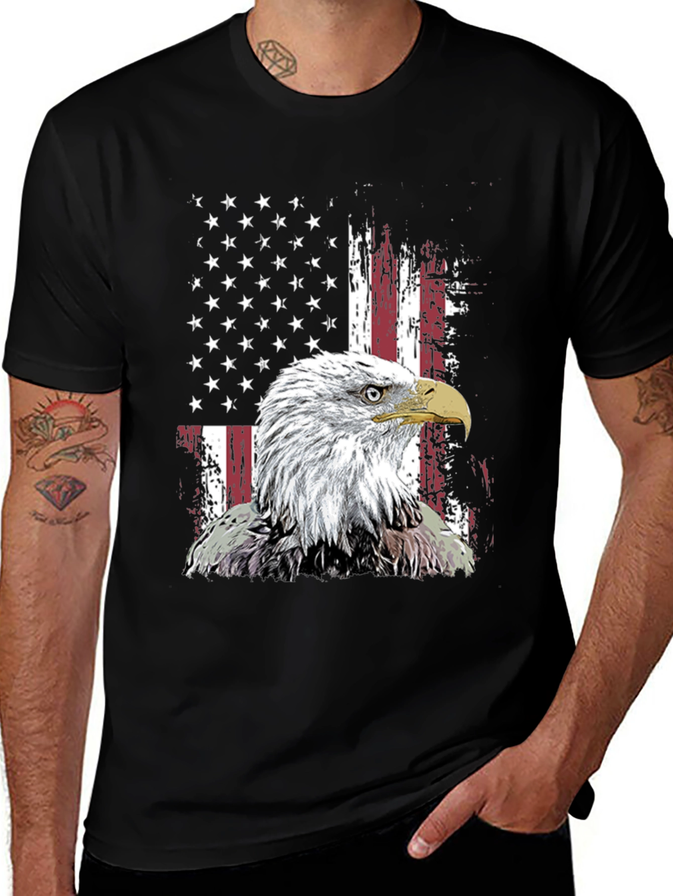 American Eagle Flag Graphic Tee - Patriotic Pride