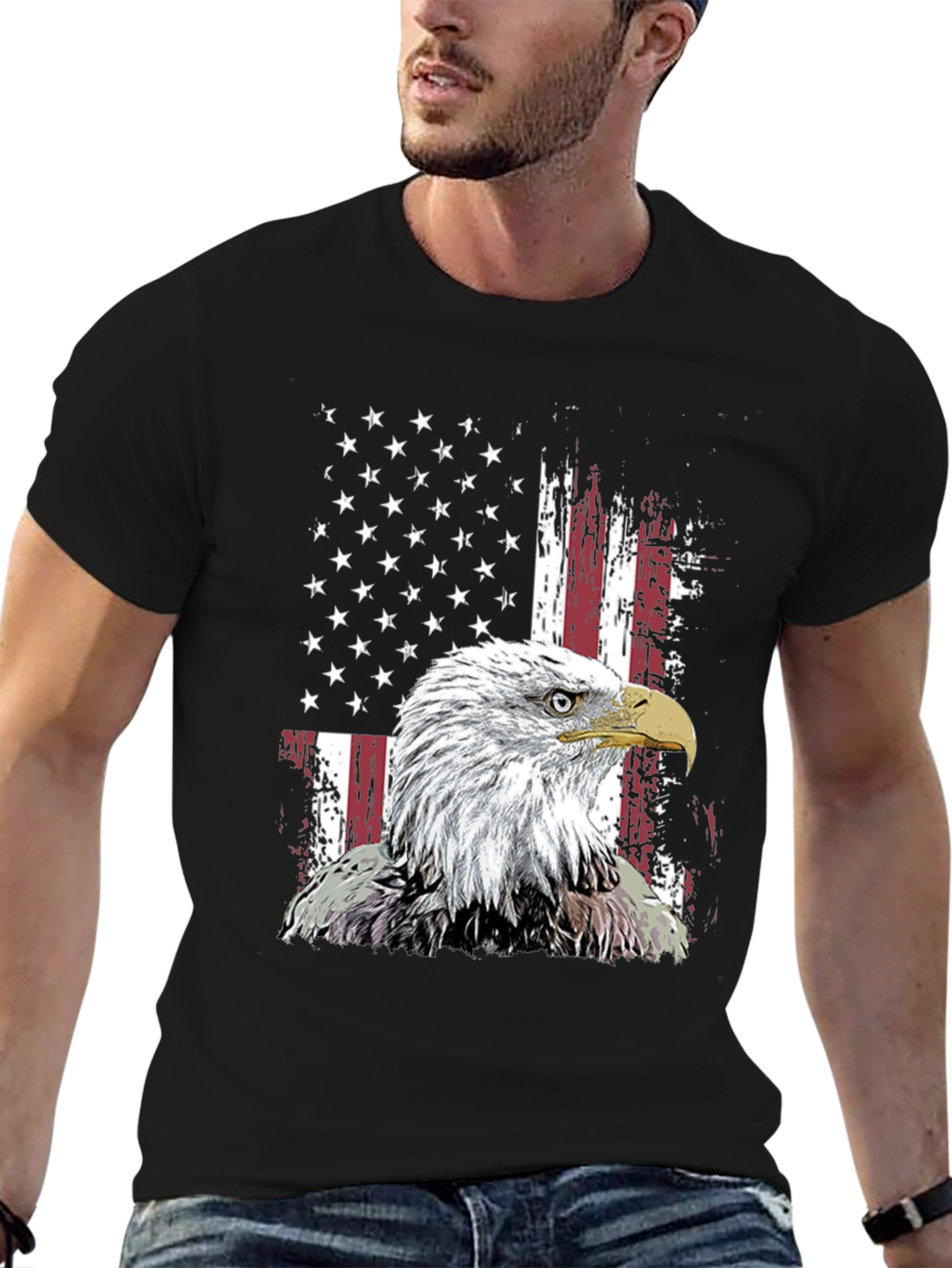 American Eagle Flag Graphic Tee - Patriotic Pride