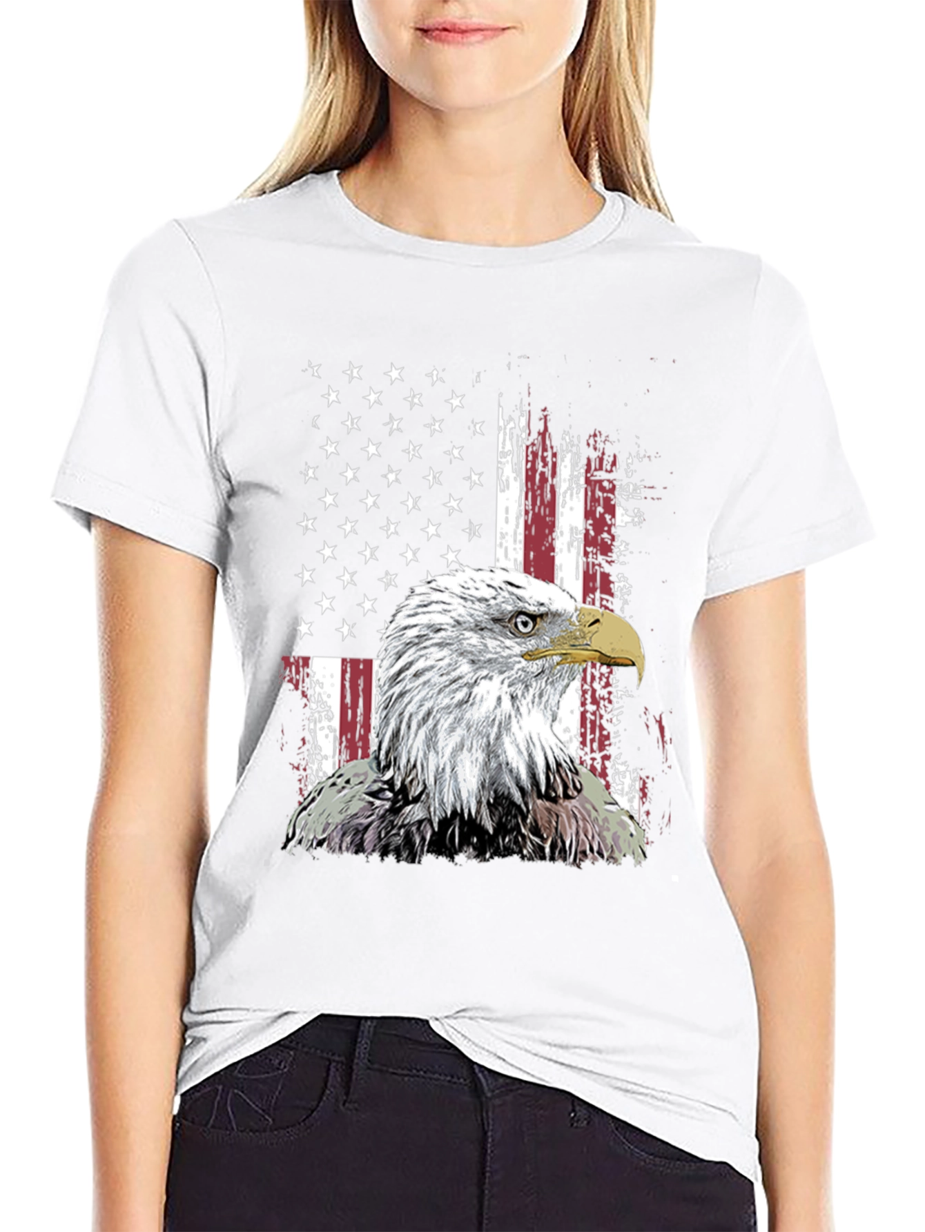 American Eagle Flag Graphic Tee - Patriotic Pride