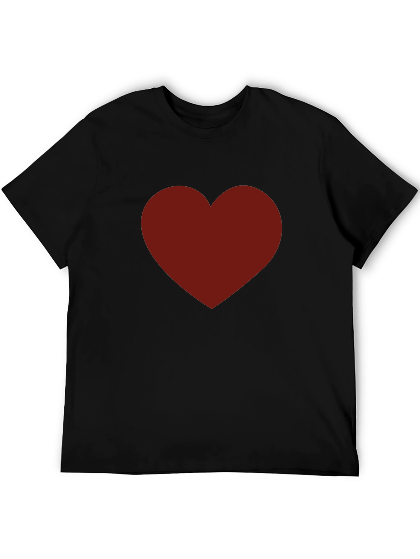 Bold Heart Graphic Black T-Shirt for Men