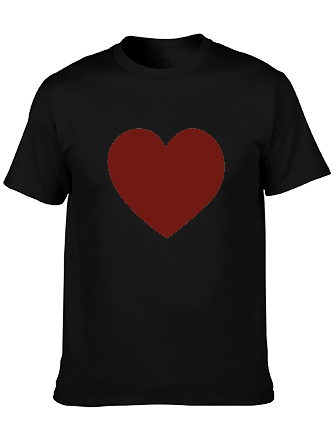 Bold Heart Graphic Black T-Shirt for Men