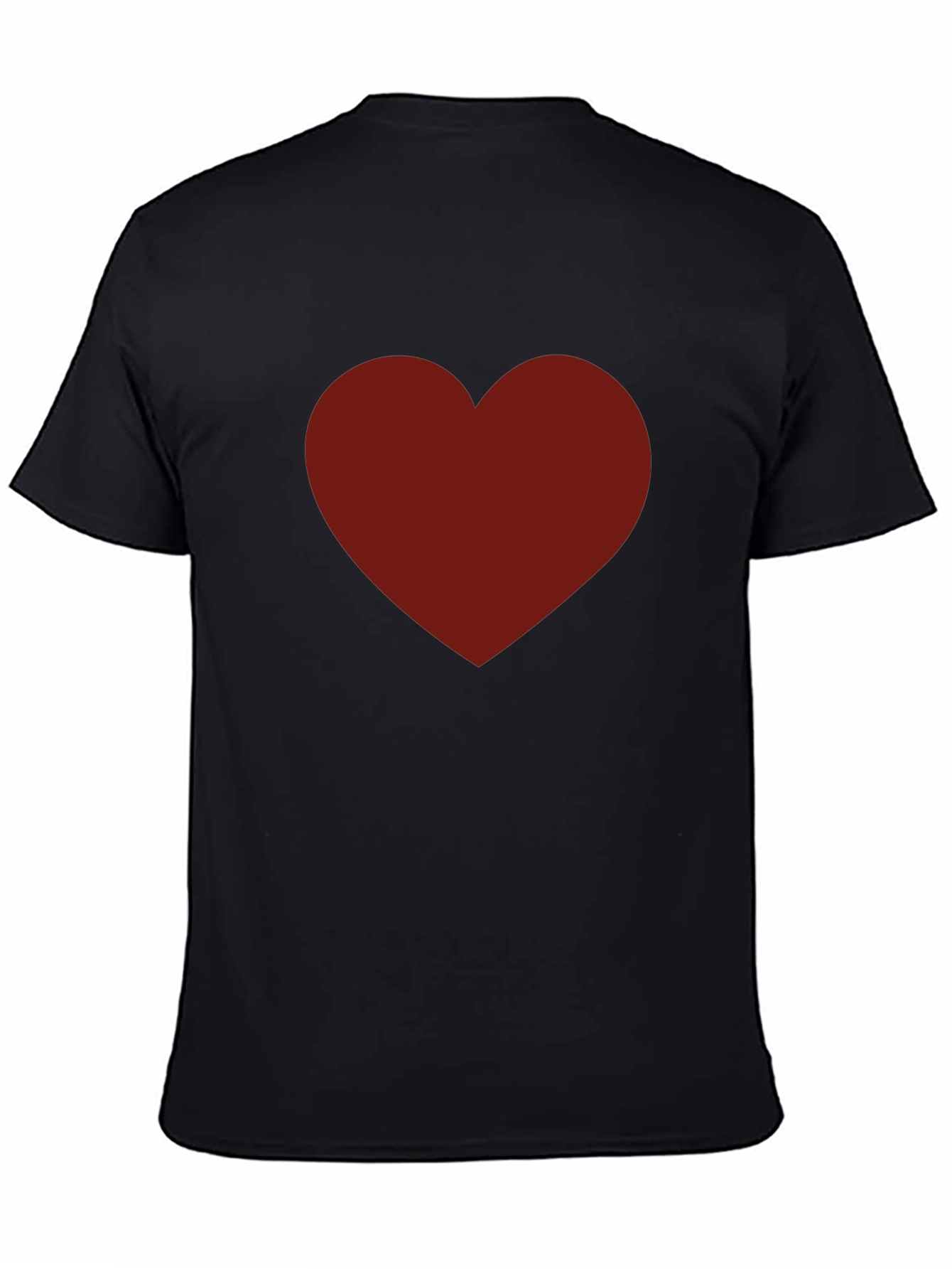 Bold Heart Graphic Black T-Shirt for Men