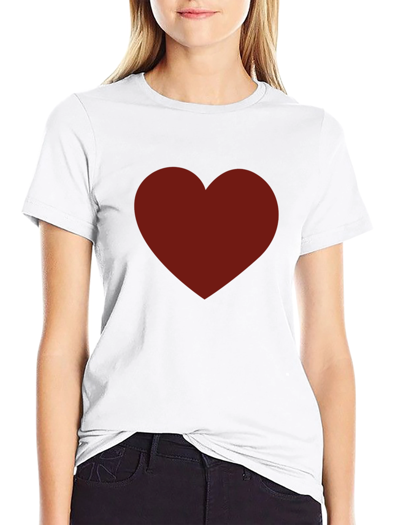 Bold Heart Graphic Black T-Shirt for Men