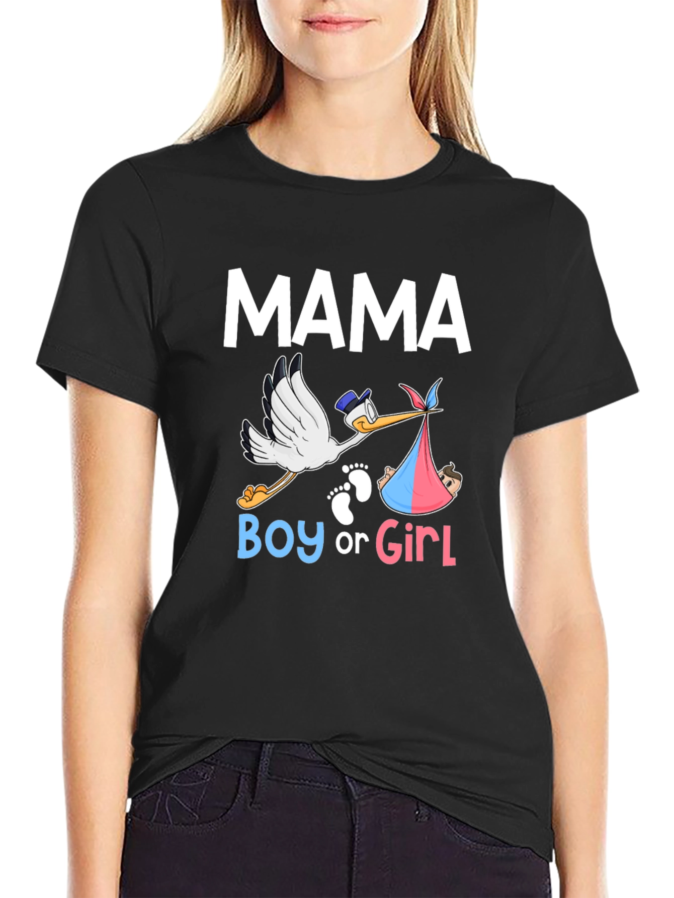 Mama Boy or Girl Gender Reveal T-Shirt