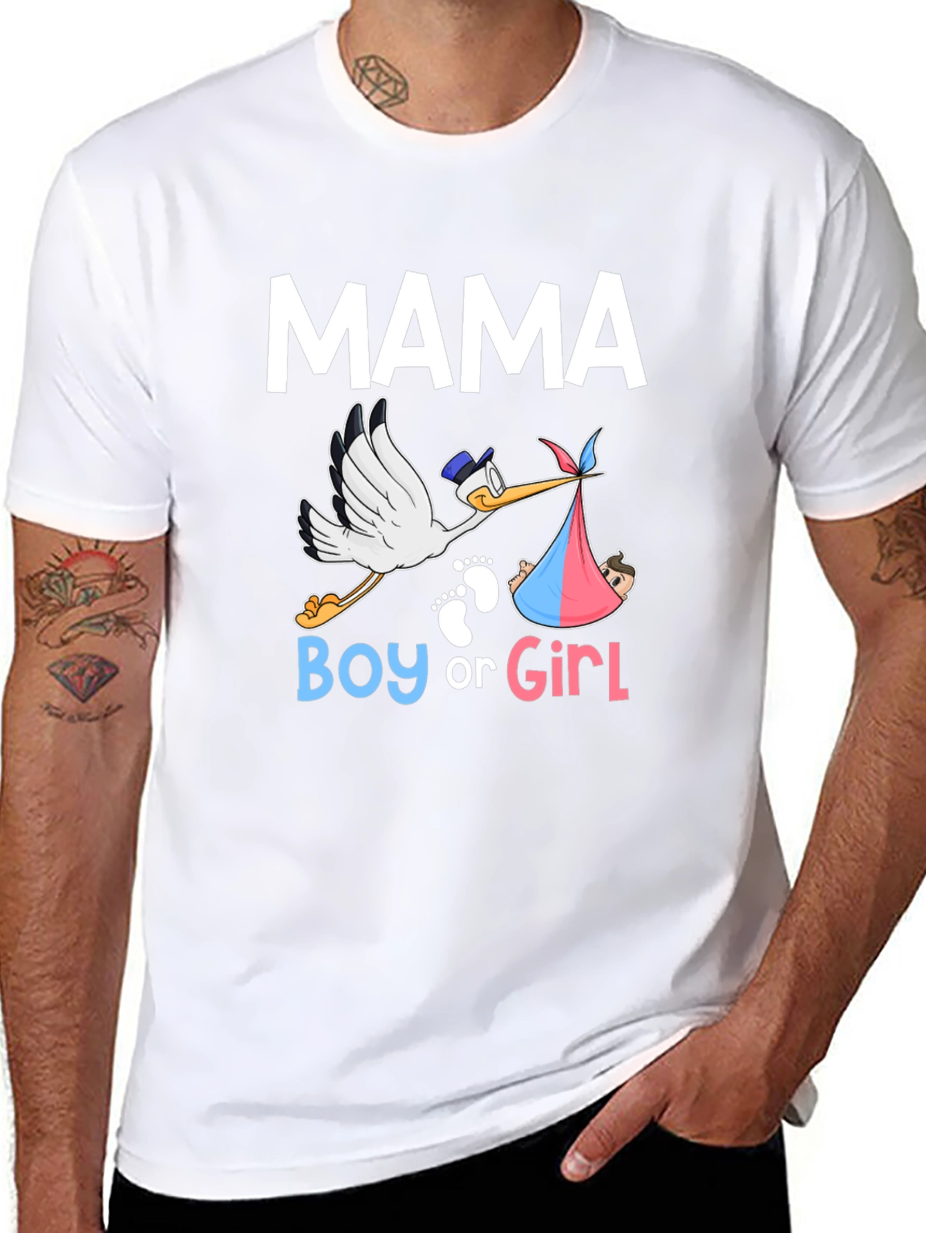 Mama Boy or Girl Gender Reveal T-Shirt