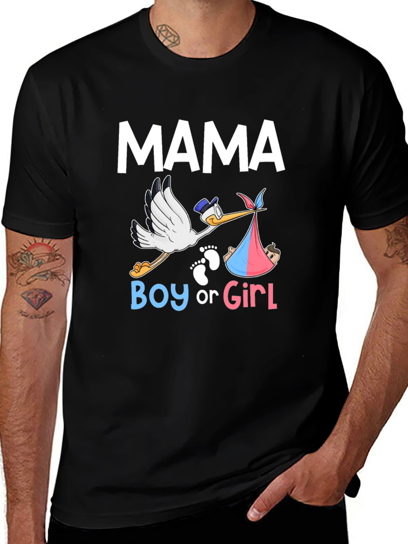 Mama Boy or Girl Gender Reveal T-Shirt