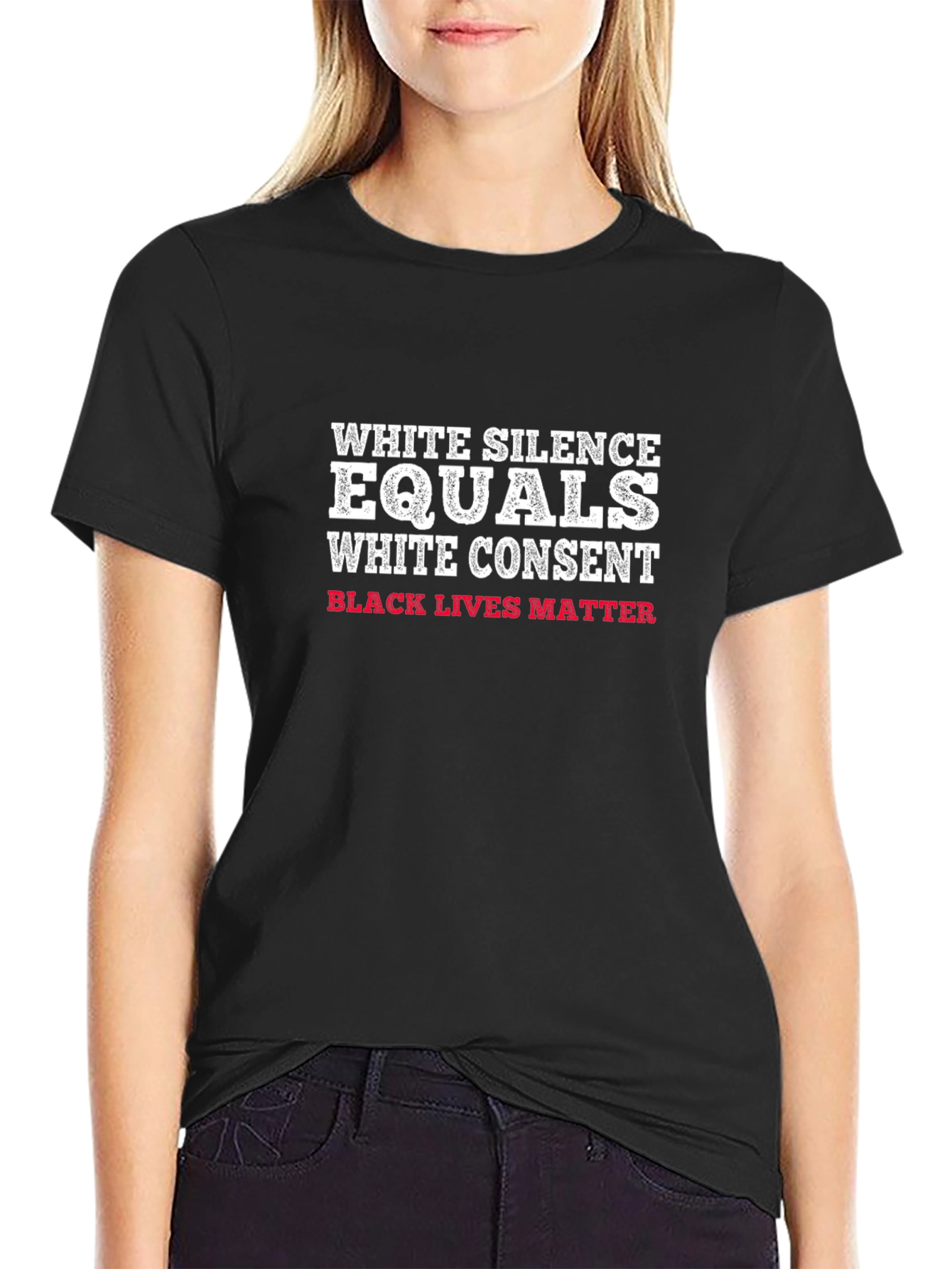 Black Lives Matter T-Shirt - White Silence Equals Consent