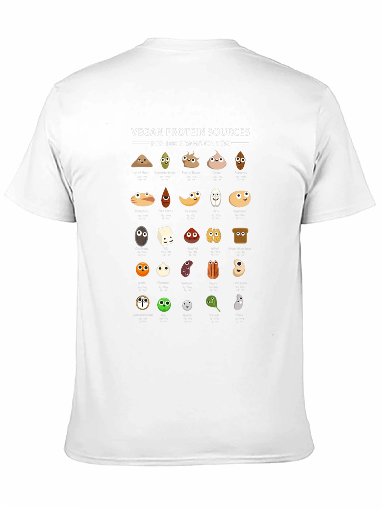 Vegan Protein Sources Black T-Shirt