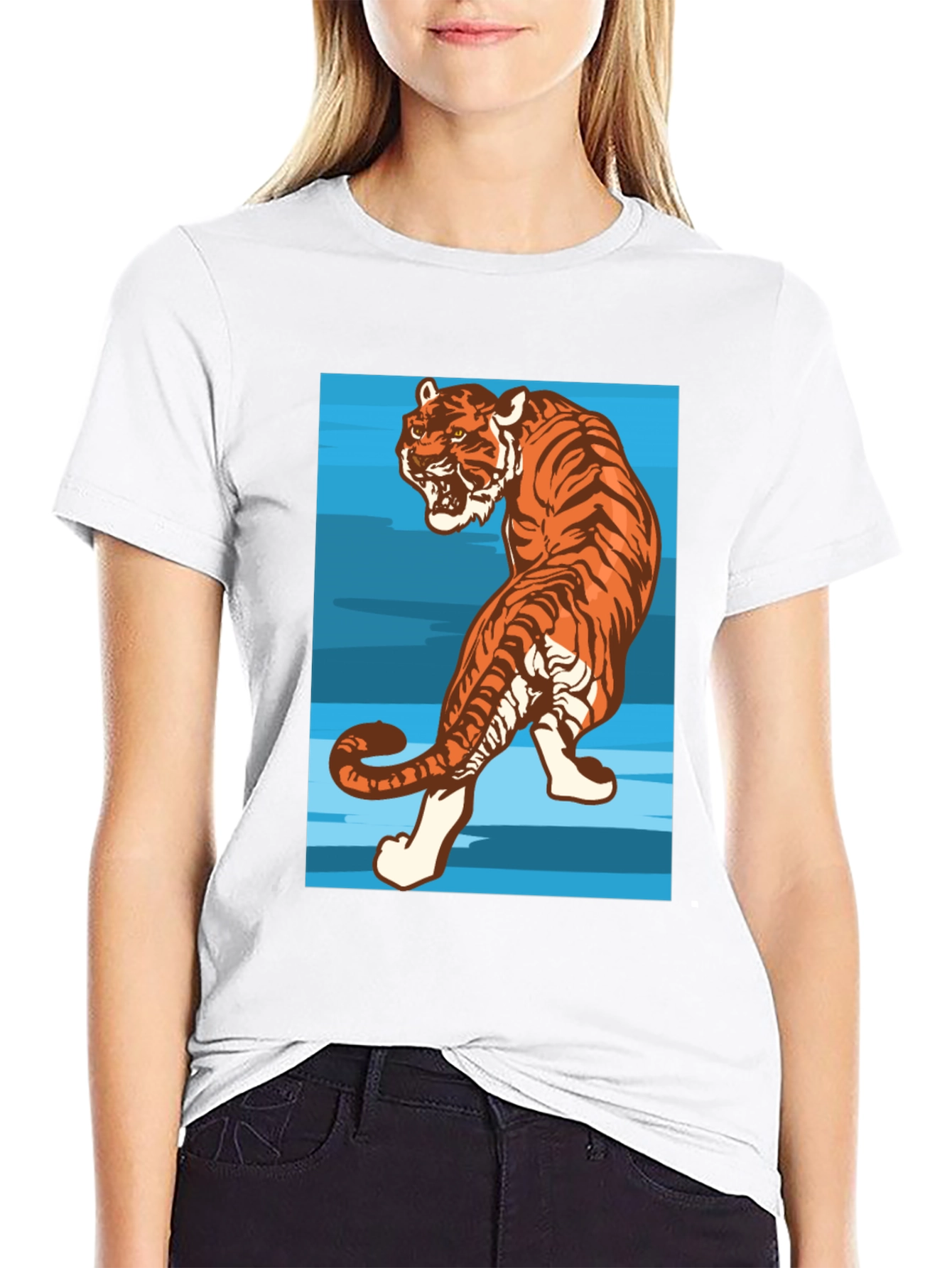 Tiger Graphic Tee - Mens Black T-Shirt