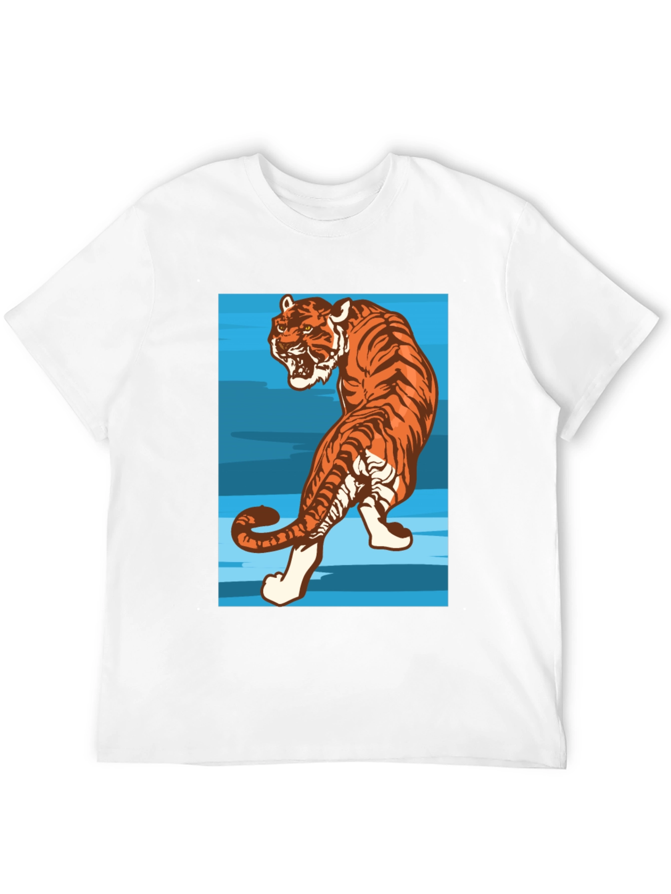 Tiger Graphic Tee - Mens Black T-Shirt