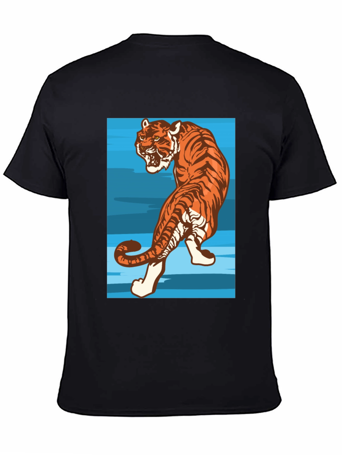 Tiger Graphic Tee - Mens Black T-Shirt