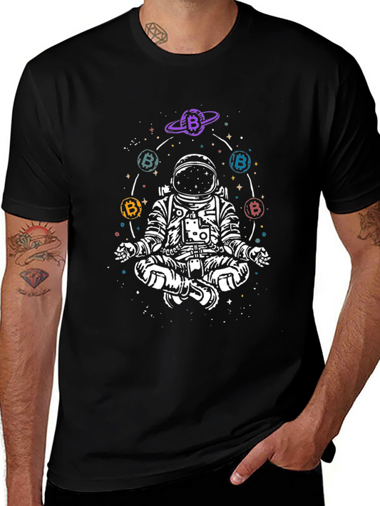 Astronaut Bitcoin Meditation T-Shirt