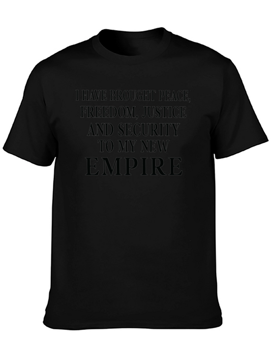 Peace Freedom Justice Empire Graphic T-Shirt