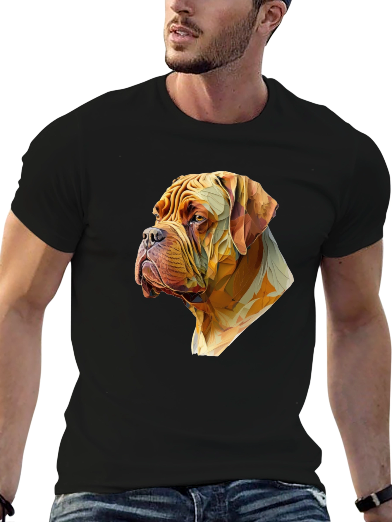 Dog Portrait Black Graphic Tee