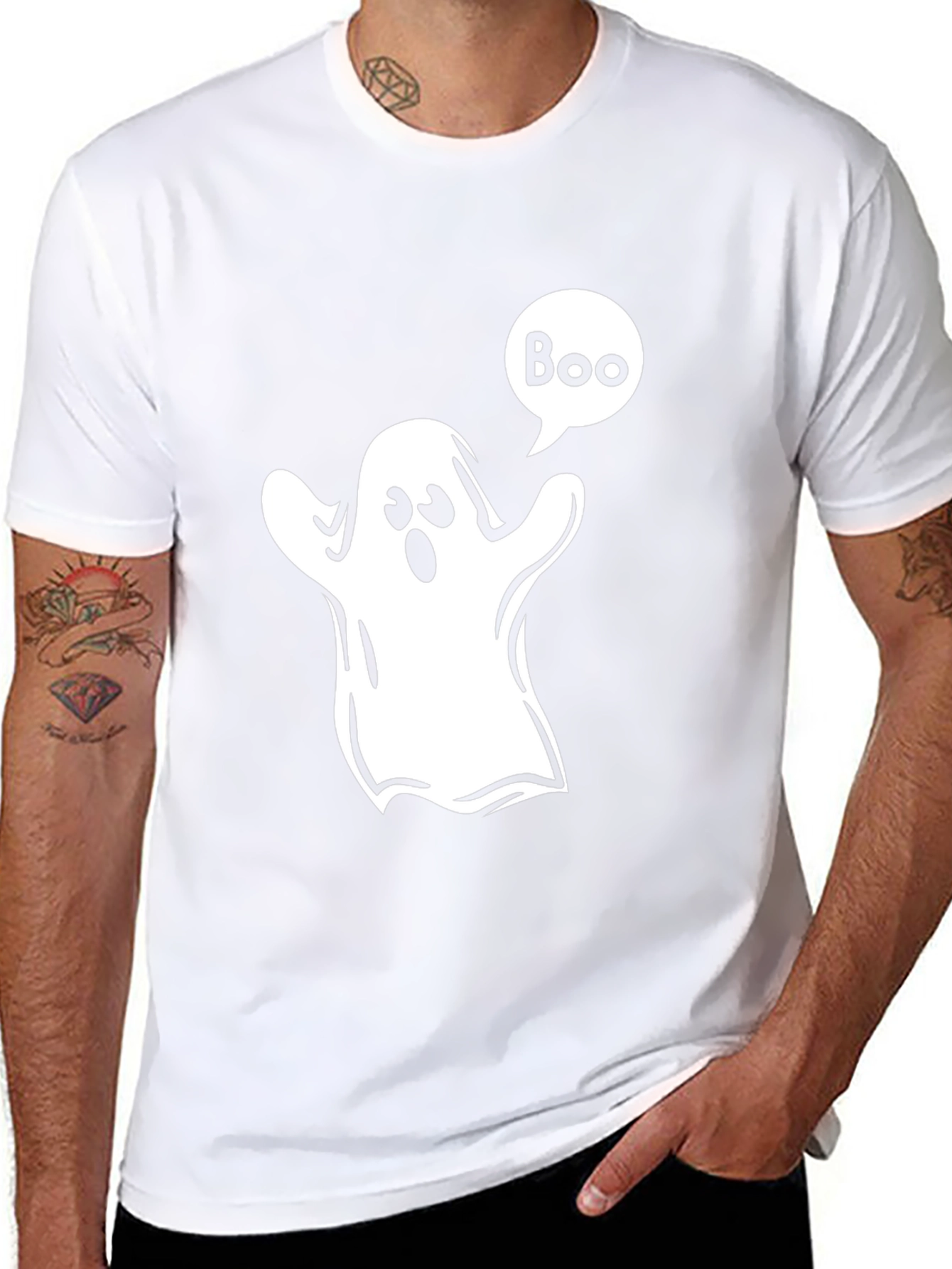Boo Ghost Graphic Tee - Halloween T-Shirt