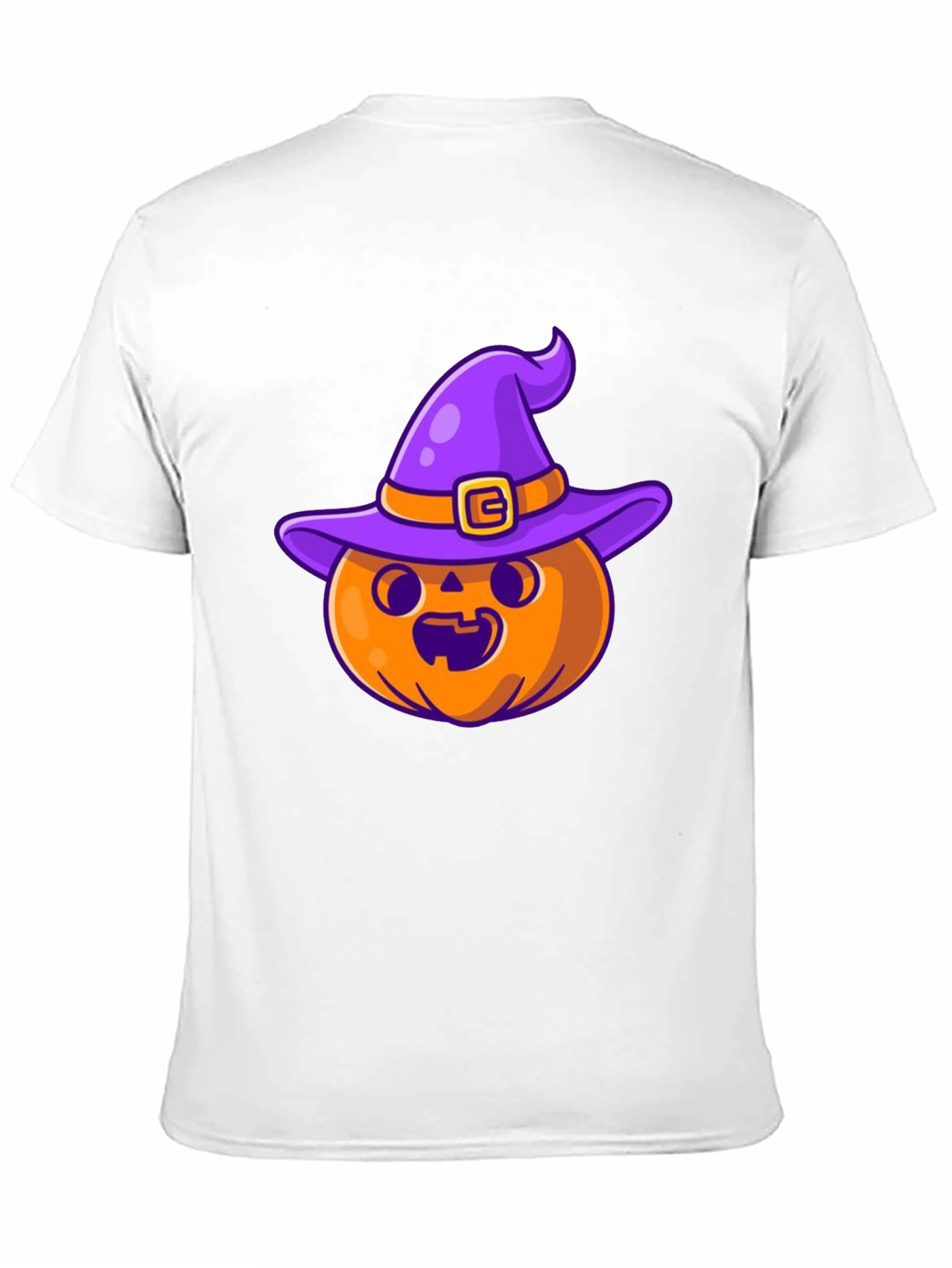 Halloween Pumpkin Witch Hat Black T-Shirt