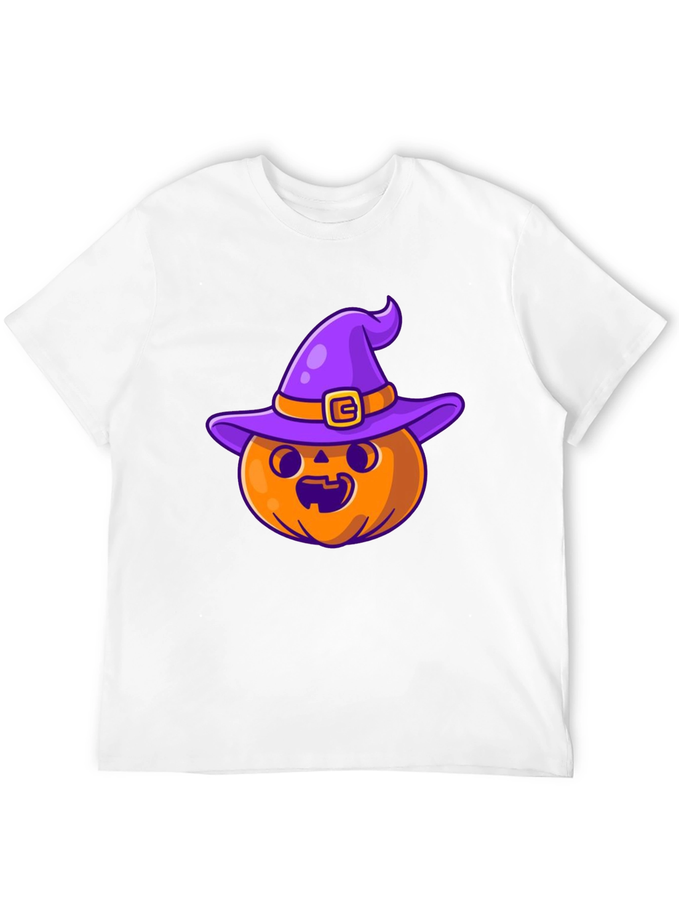 Halloween Pumpkin Witch Hat Black T-Shirt