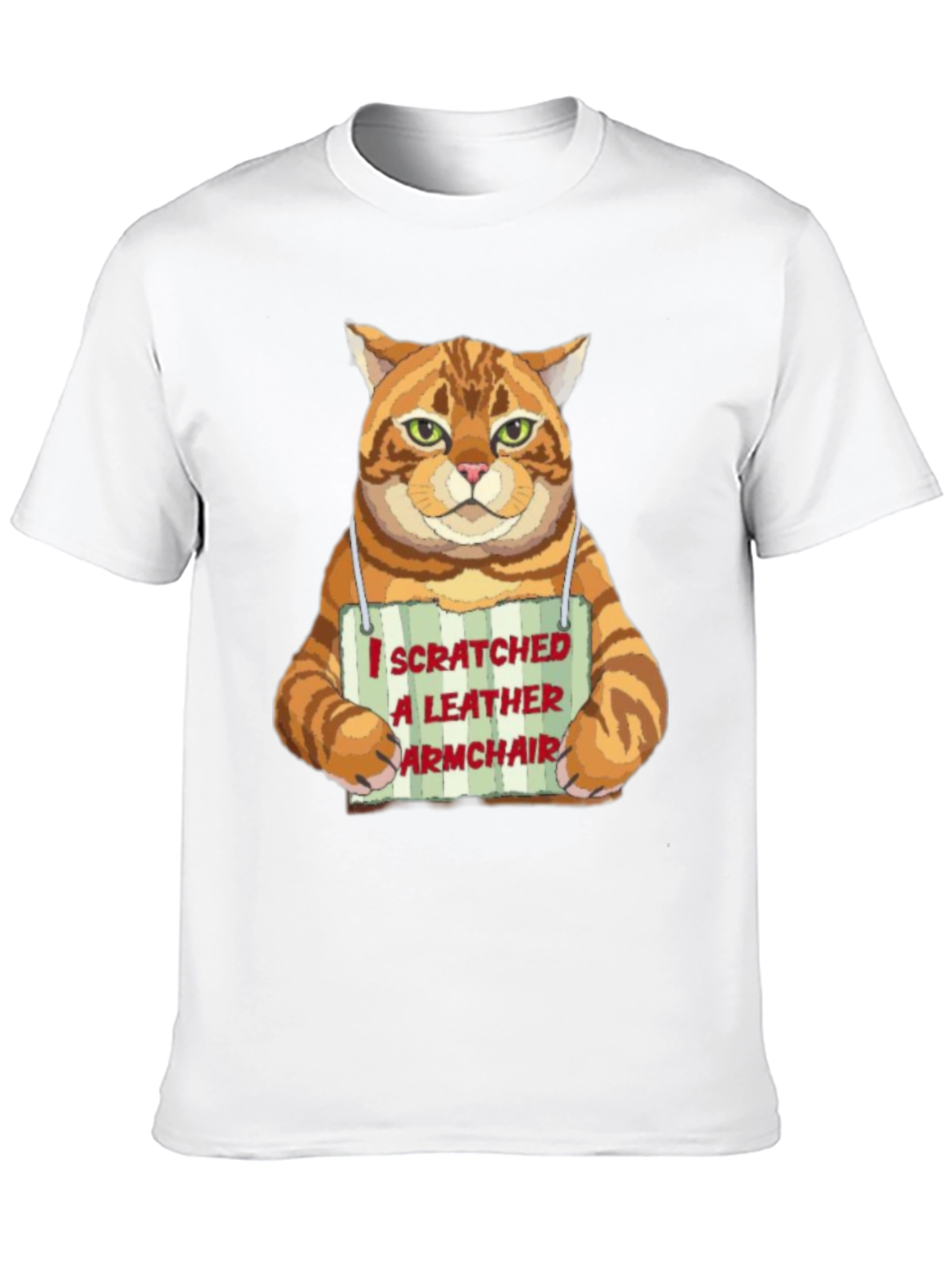 I Scratched a Leather Armchair Cat T-Shirt