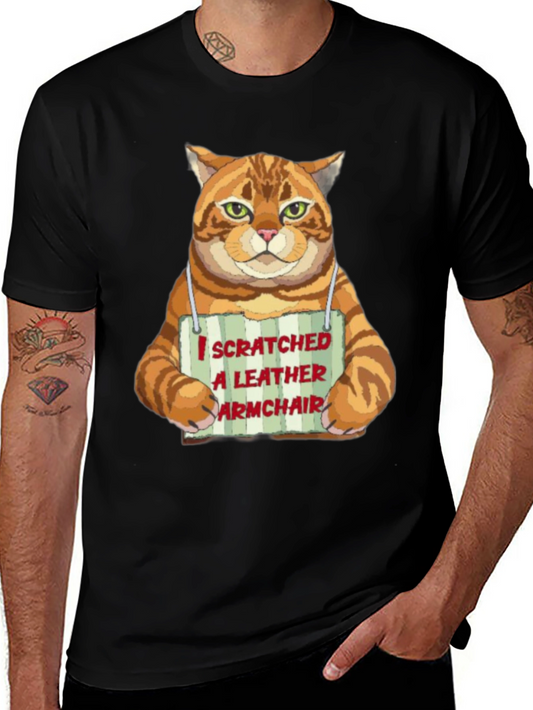 I Scratched a Leather Armchair Cat T-Shirt