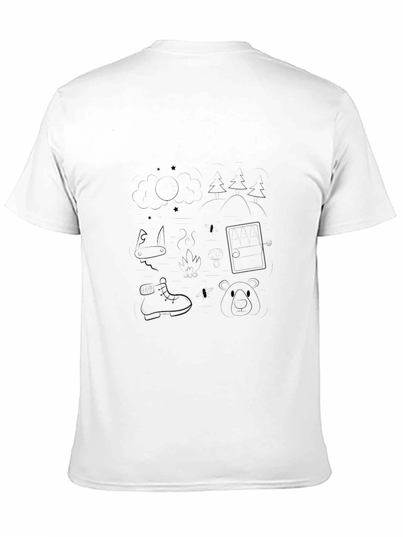 Camping Adventure Black Tee