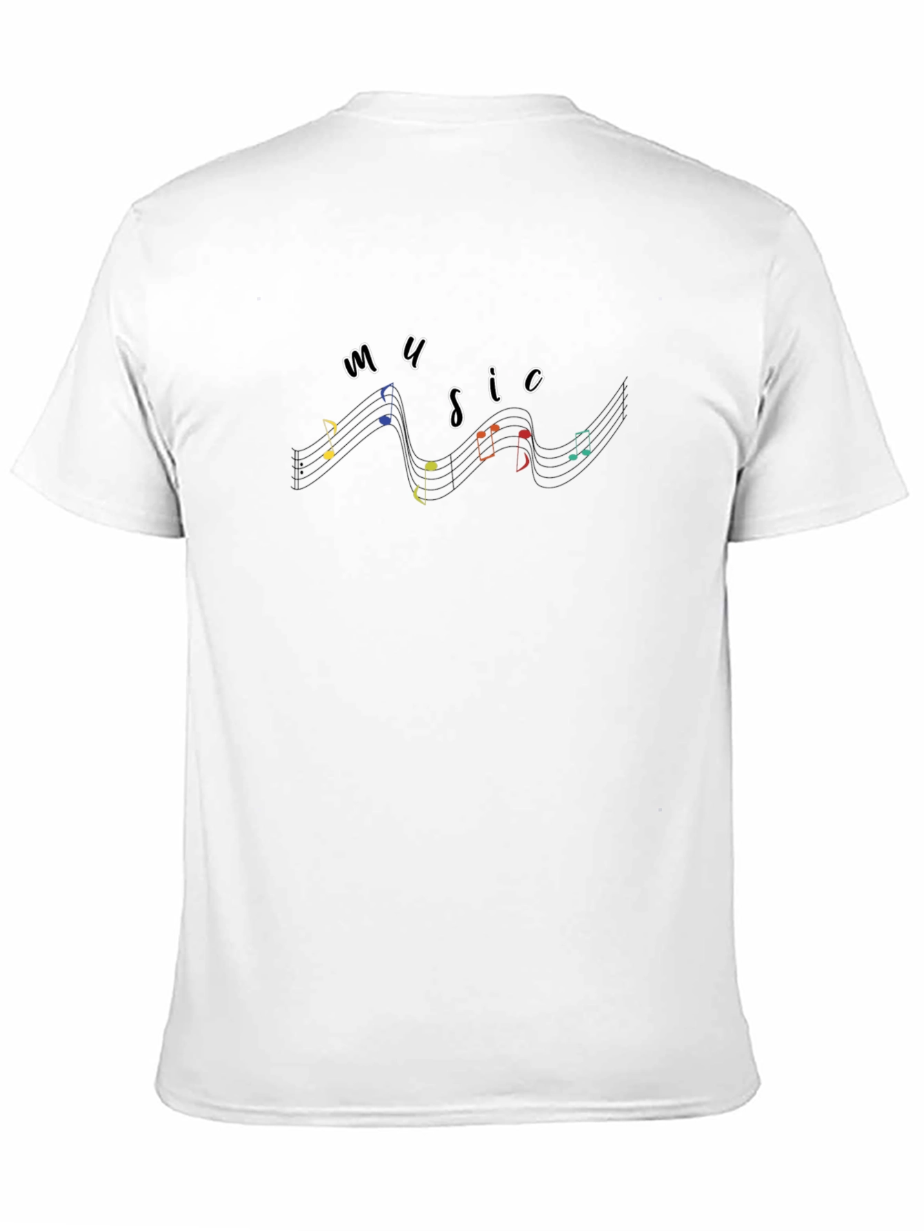 Music Notes Graphic Black T-Shirt
