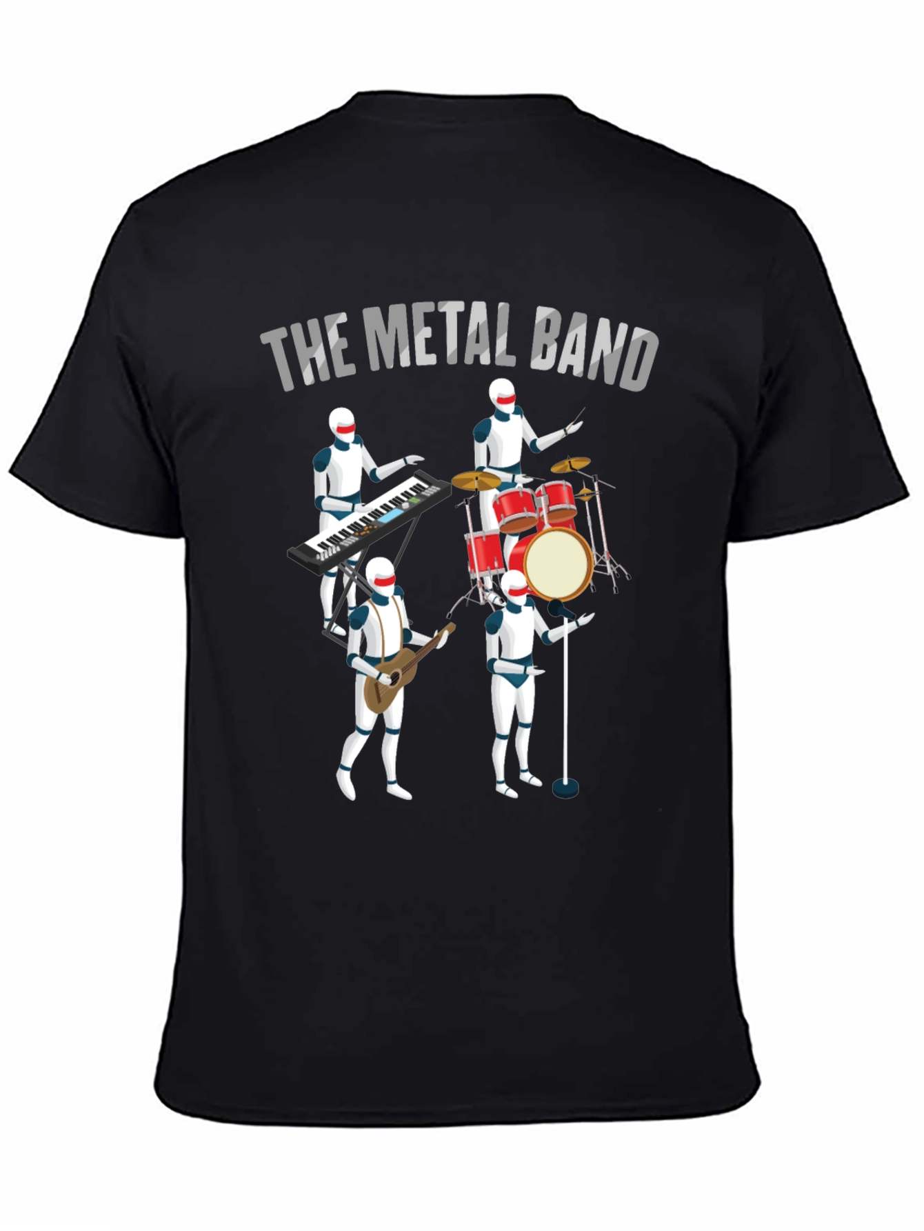 The Metal Band T-Shirt - Robot Music Band Tee