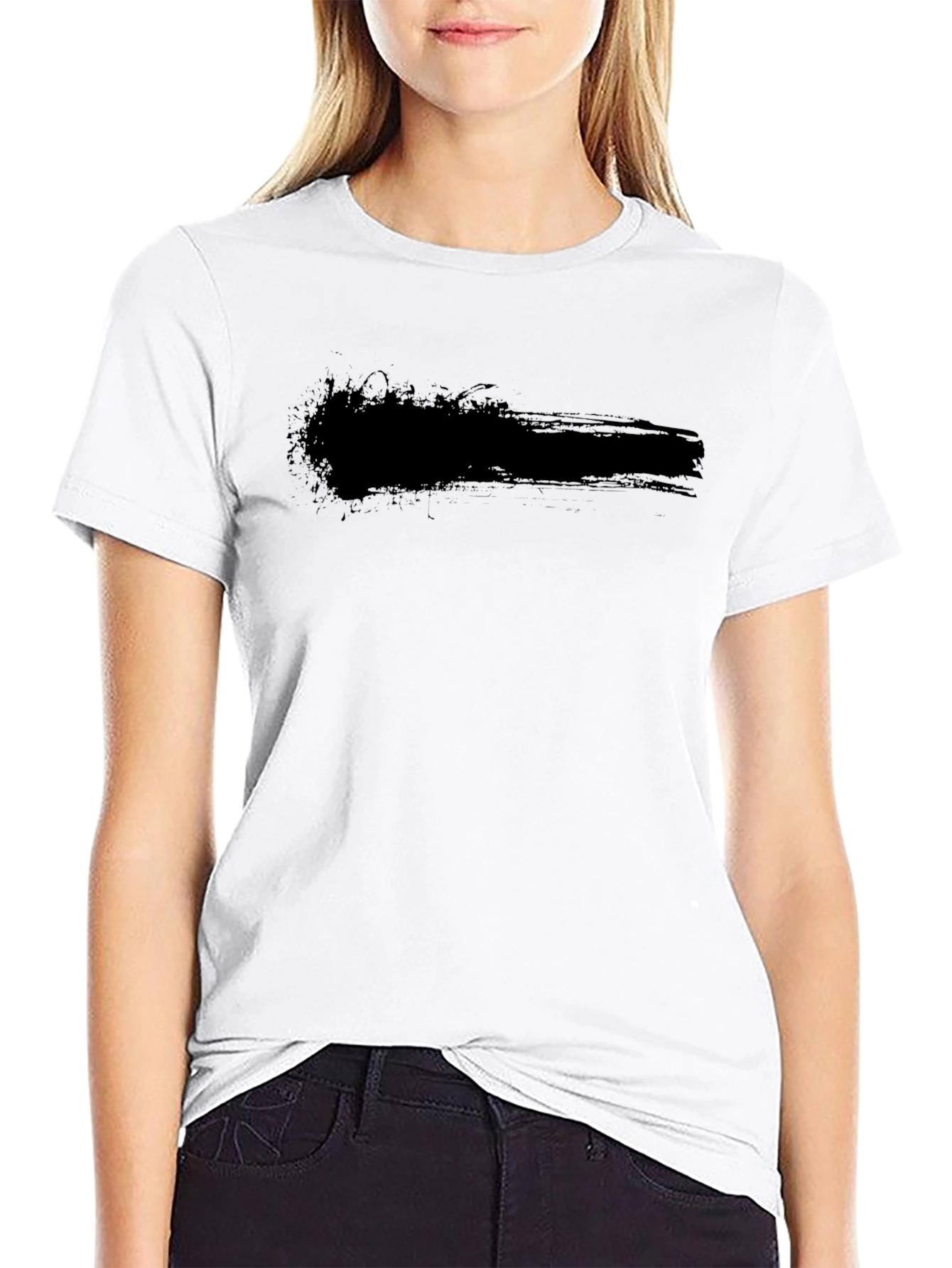 Mens Black Graphic Tee - Grunge Style