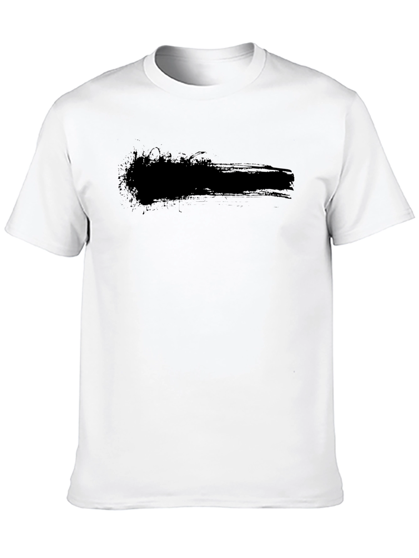 Mens Black Graphic Tee - Grunge Style