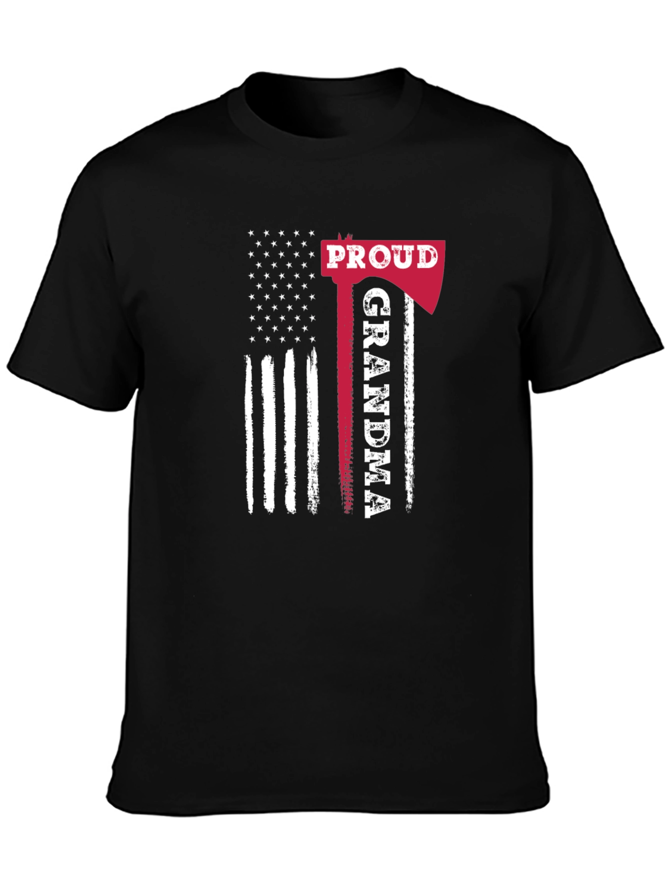 Proud Grandma American Flag Axe T-Shirt