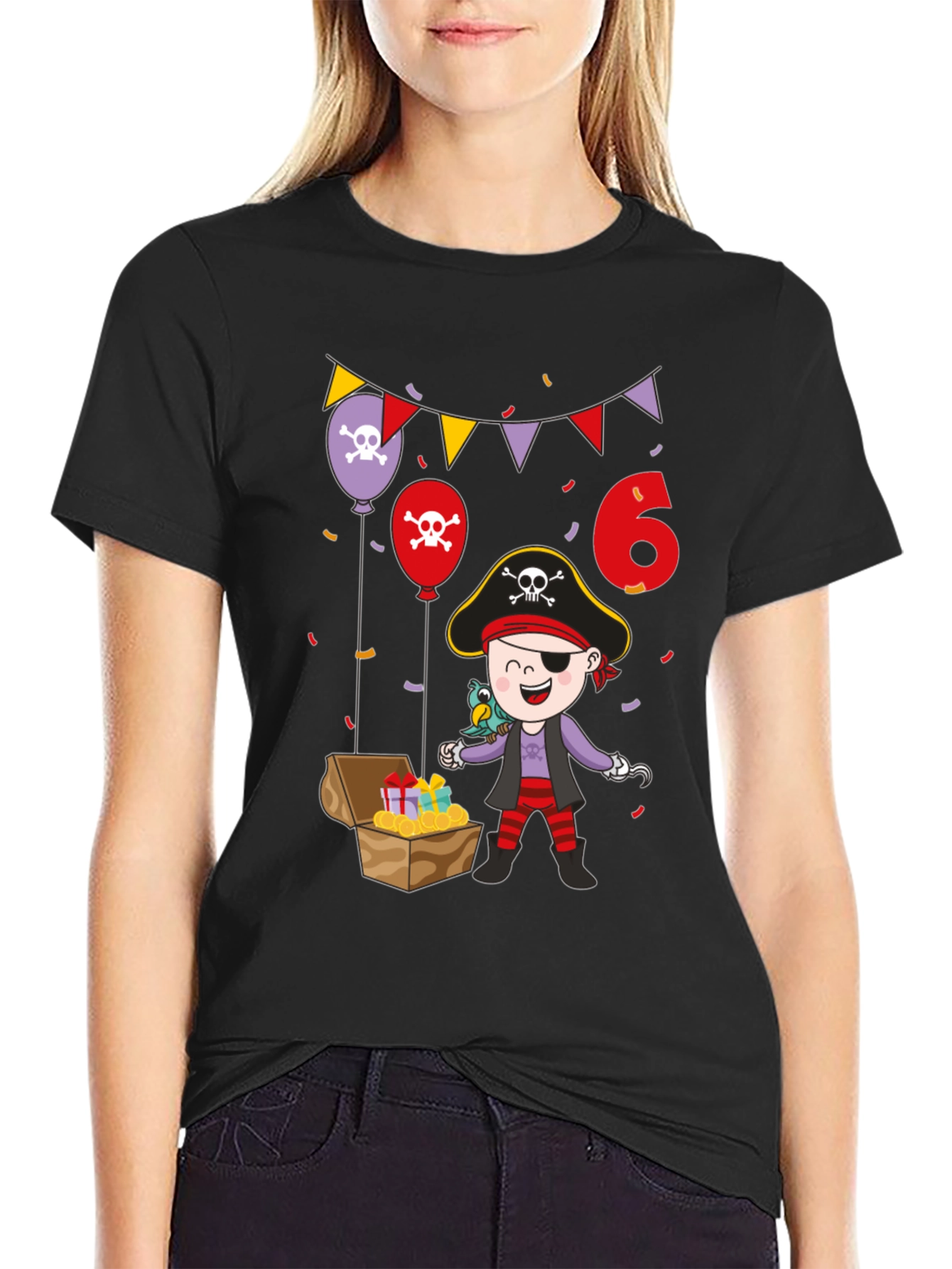 Pirate Birthday T-Shirt - Personalized 6th Birthday Gift