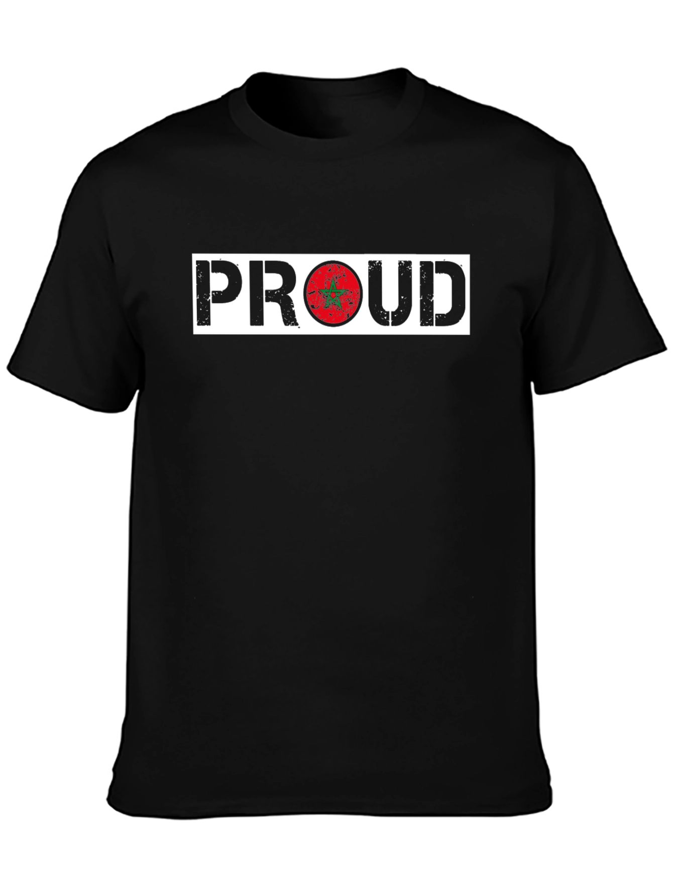 Proud Morocco Flag T-Shirt - Stylish Black Tee