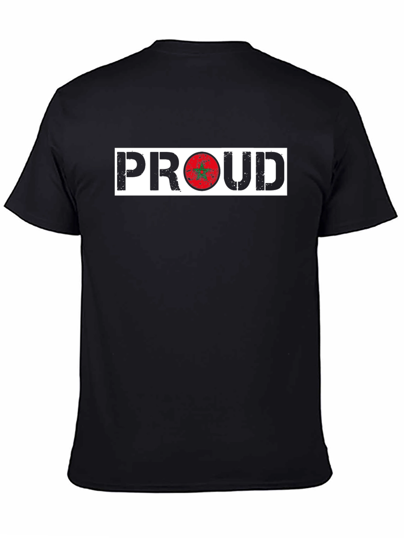 Proud Morocco Flag T-Shirt - Stylish Black Tee