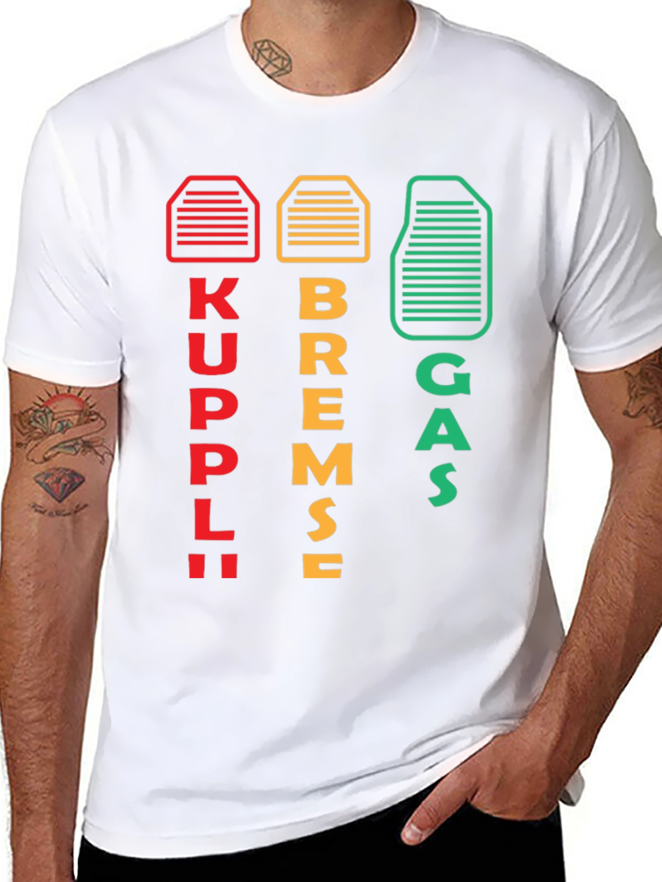 Kuppl Bremse Gas Car T-Shirt