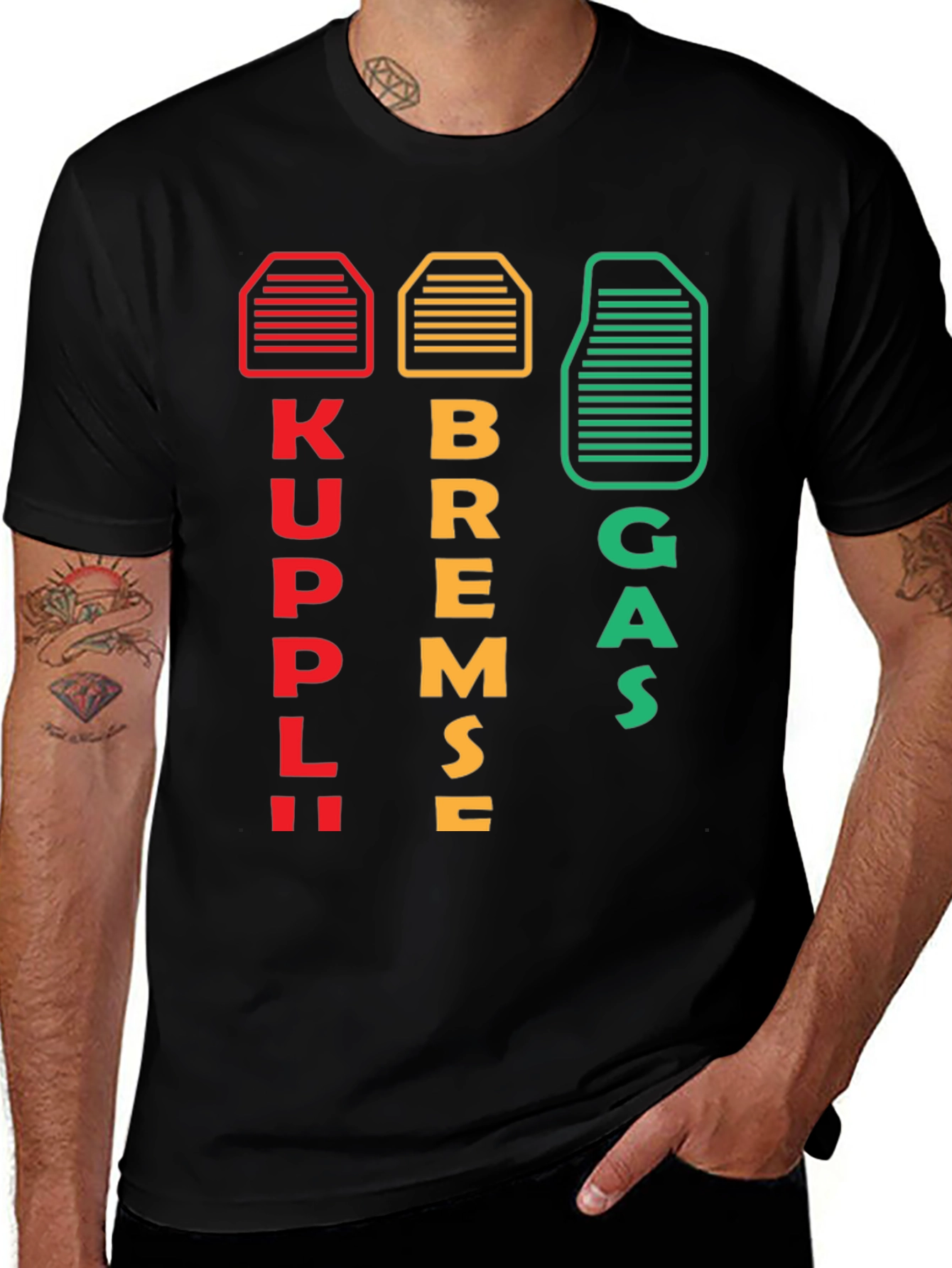 Kuppl Bremse Gas Car T-Shirt